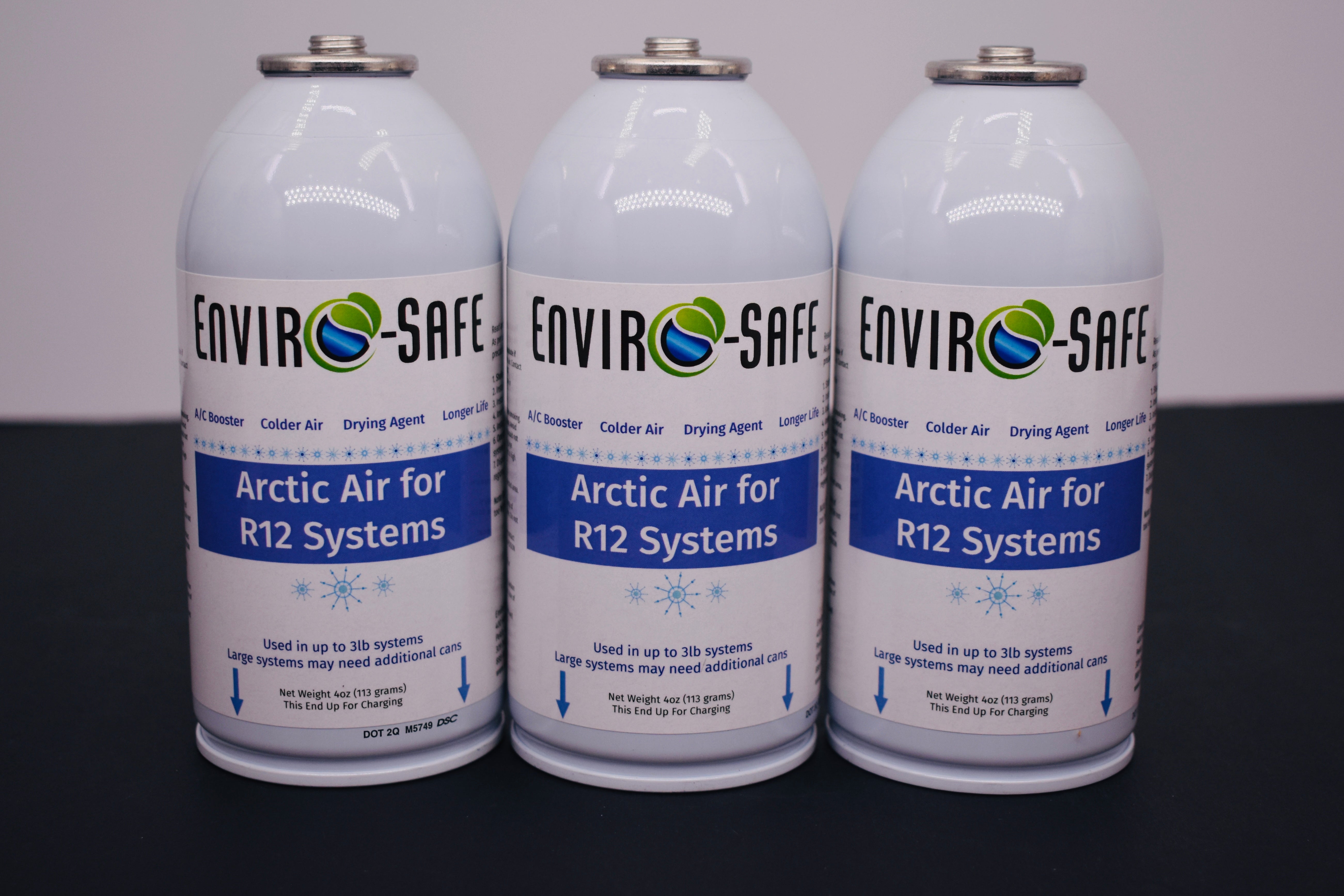 Arctic Air for R12 Systems – 3 × 4 oz Cans – A/C Booster & Moisture Remover