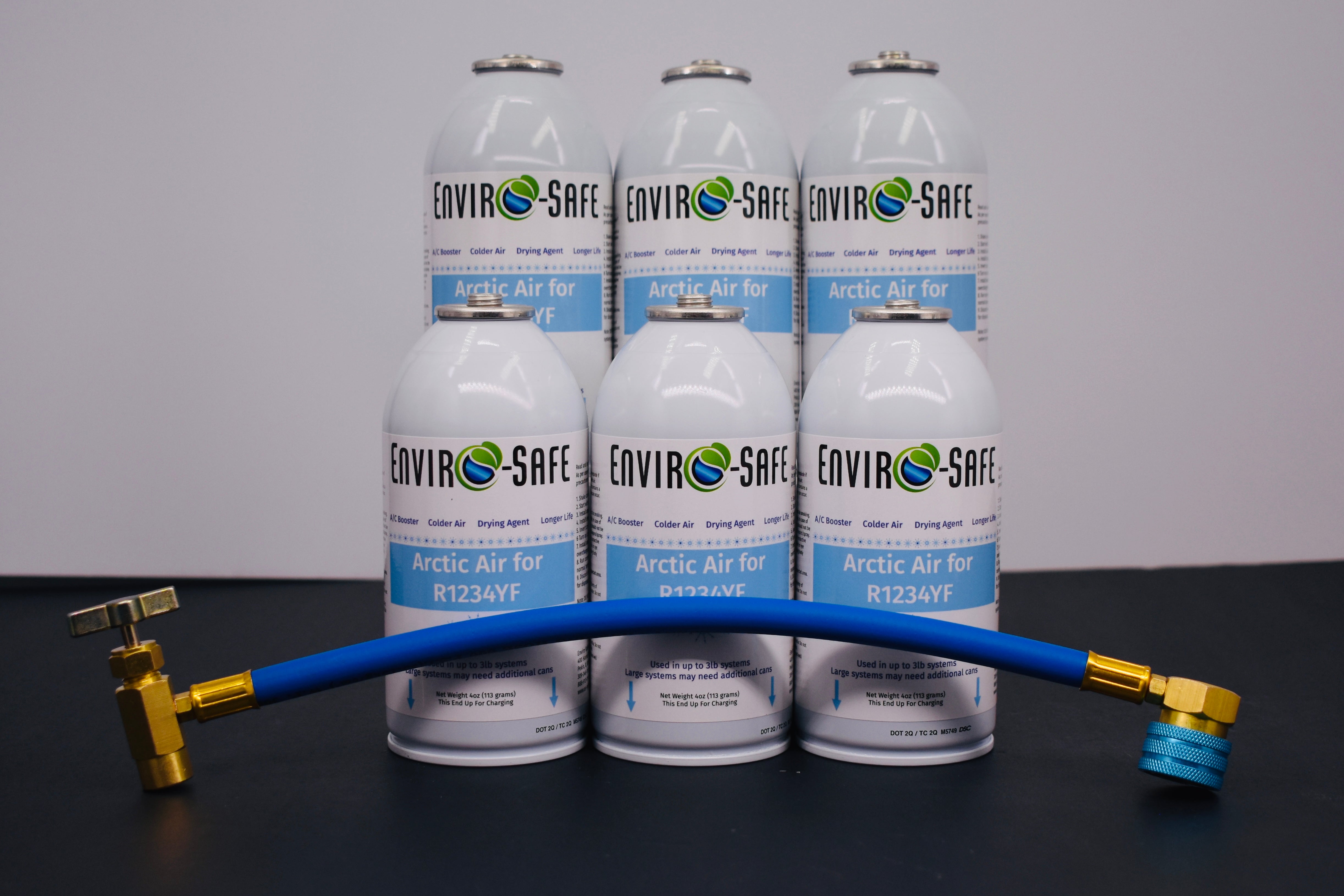 Arctic Air for R1234yf Systems – 6 × 4oz Cans – AC Booster + Drying Agent – Colder Air, Reduces Moisture, Extends A/C Life