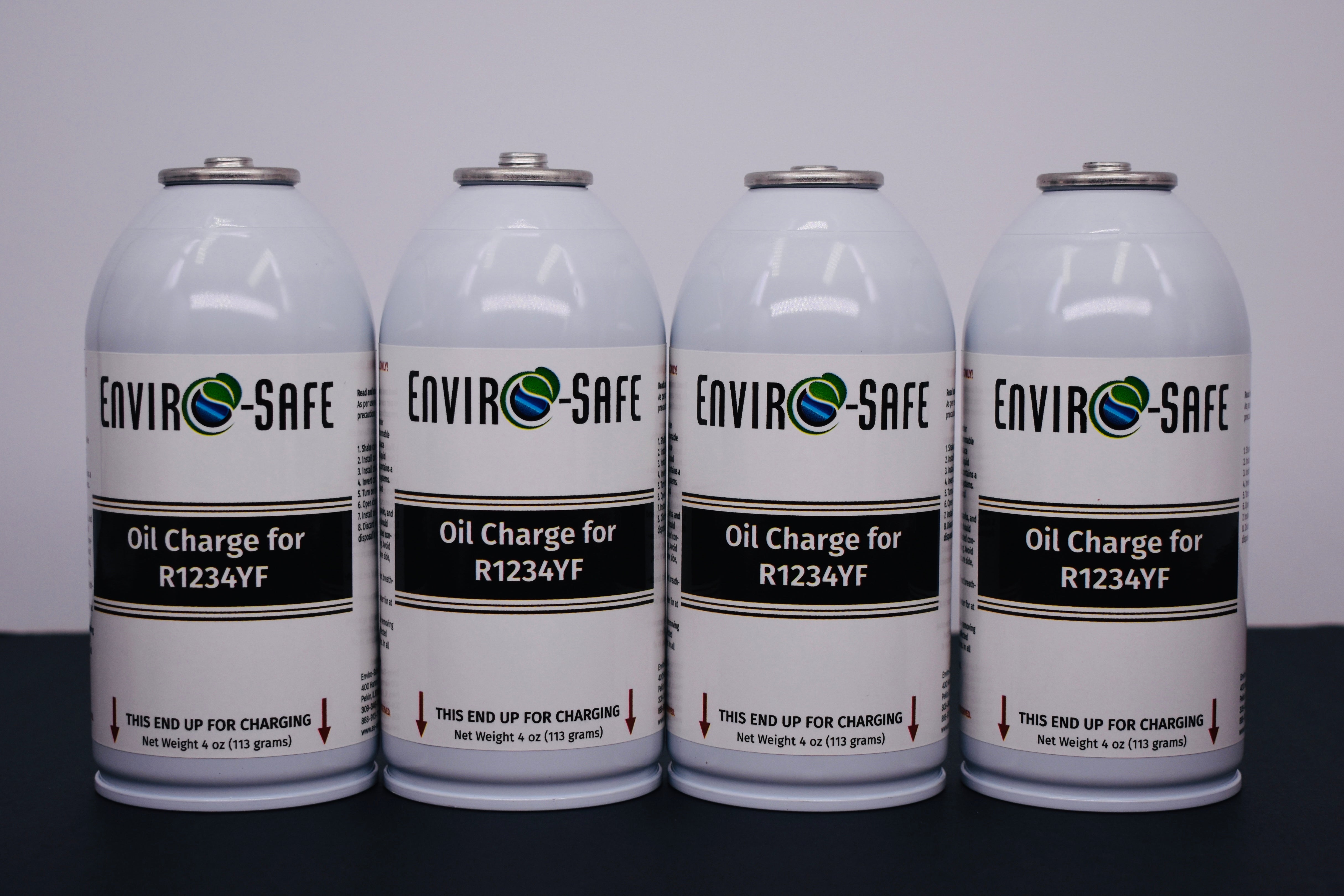 OilCharge for R1234yf Systems – 4 Can Pack – A/C Compressor Lubricant Additive