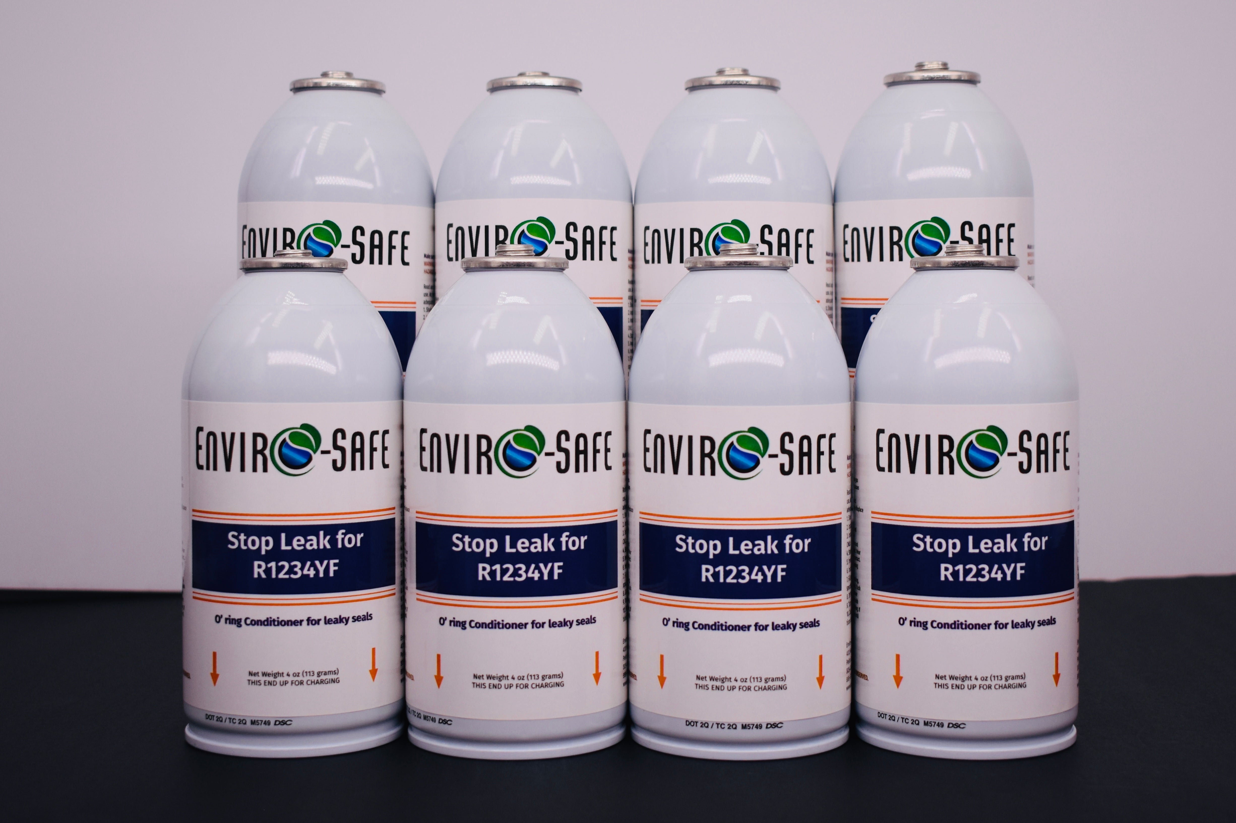 Enviro-Safe StopLeak for R1234YF Systems – 8 Cans × 4 oz – A/C Seal Conditioner & Leak Preventer