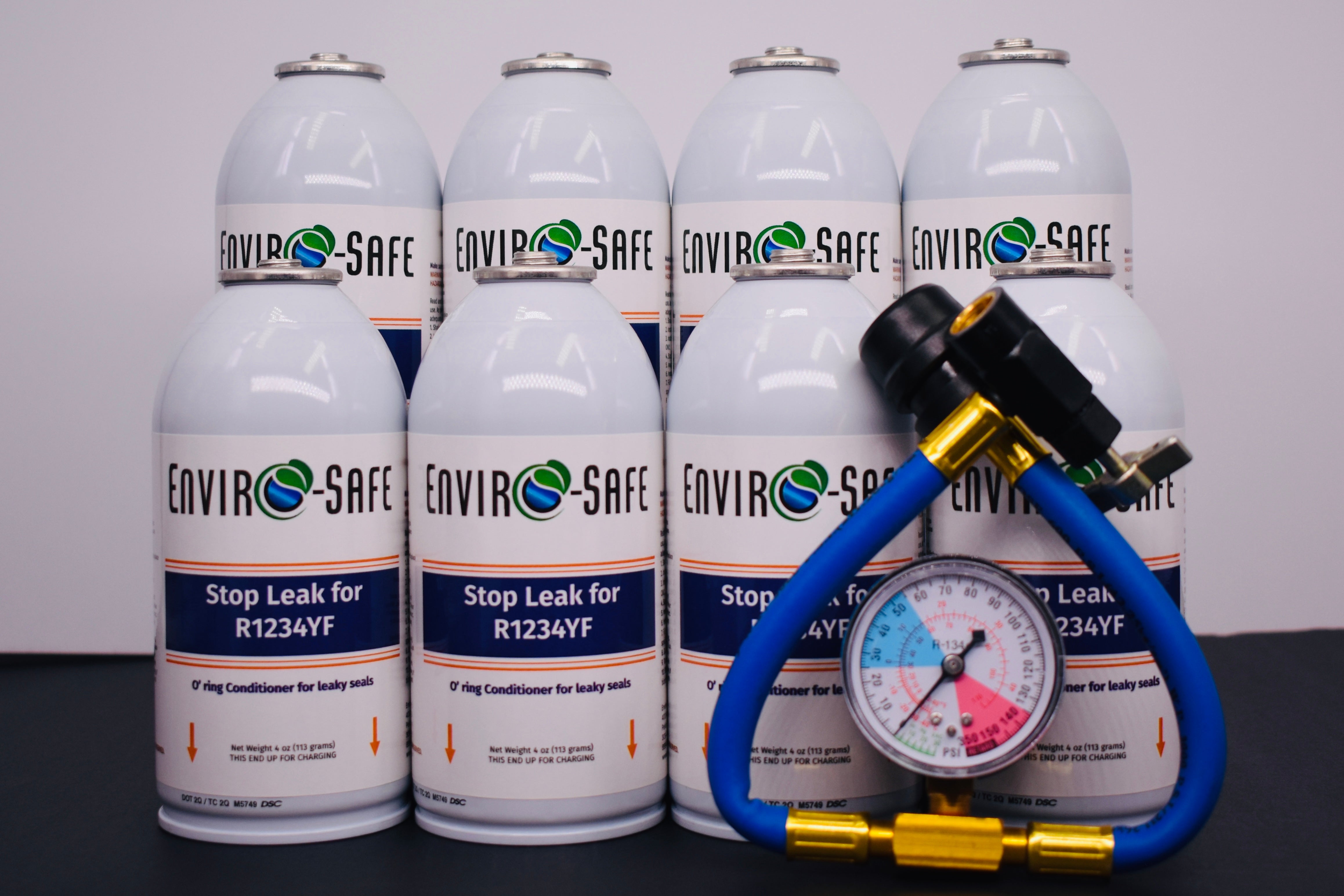 Enviro-Safe StopLeak for R1234YF Systems โ 8 Cans ร 4 oz โ A/C Seal Conditioner & Leak Preventer