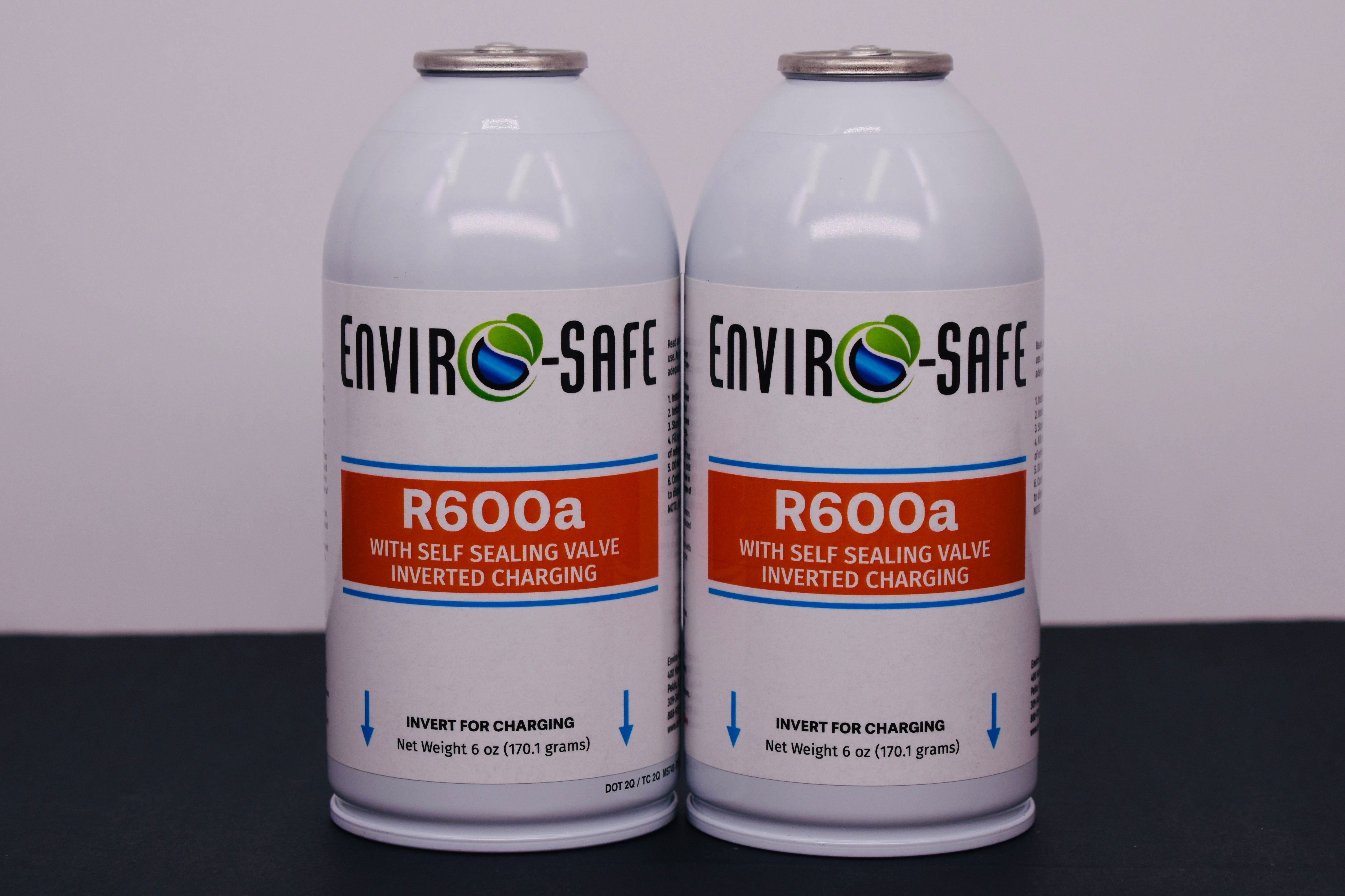 R600a Inverted Self-Sealing Valve Refrigerant – 2 Can Pack (6oz Each)