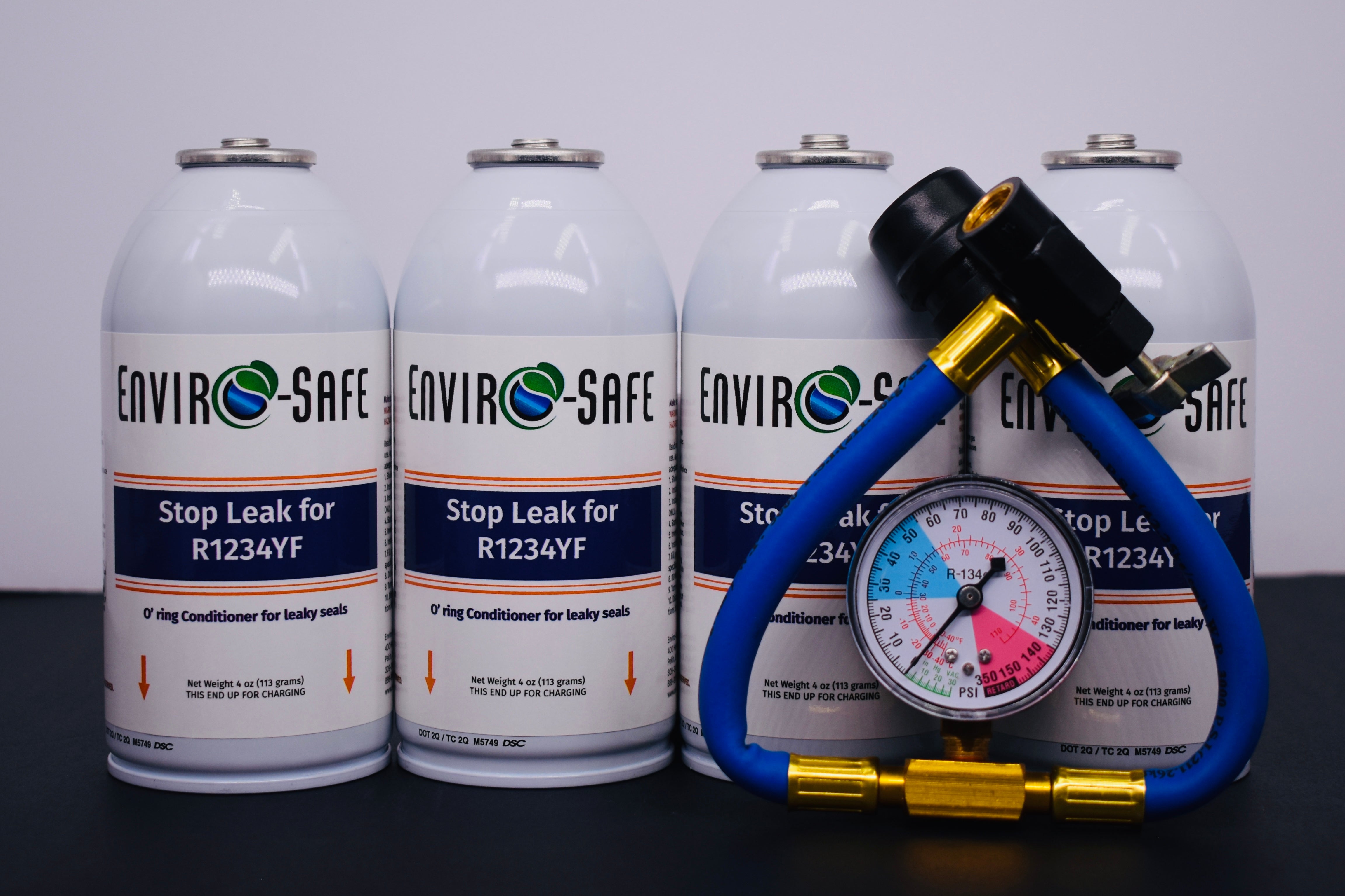 Enviro-Safe StopLeak for R1234YF Systems โ 4 Cans ร 4 oz โ A/C Seal Conditioner & Leak Preventer