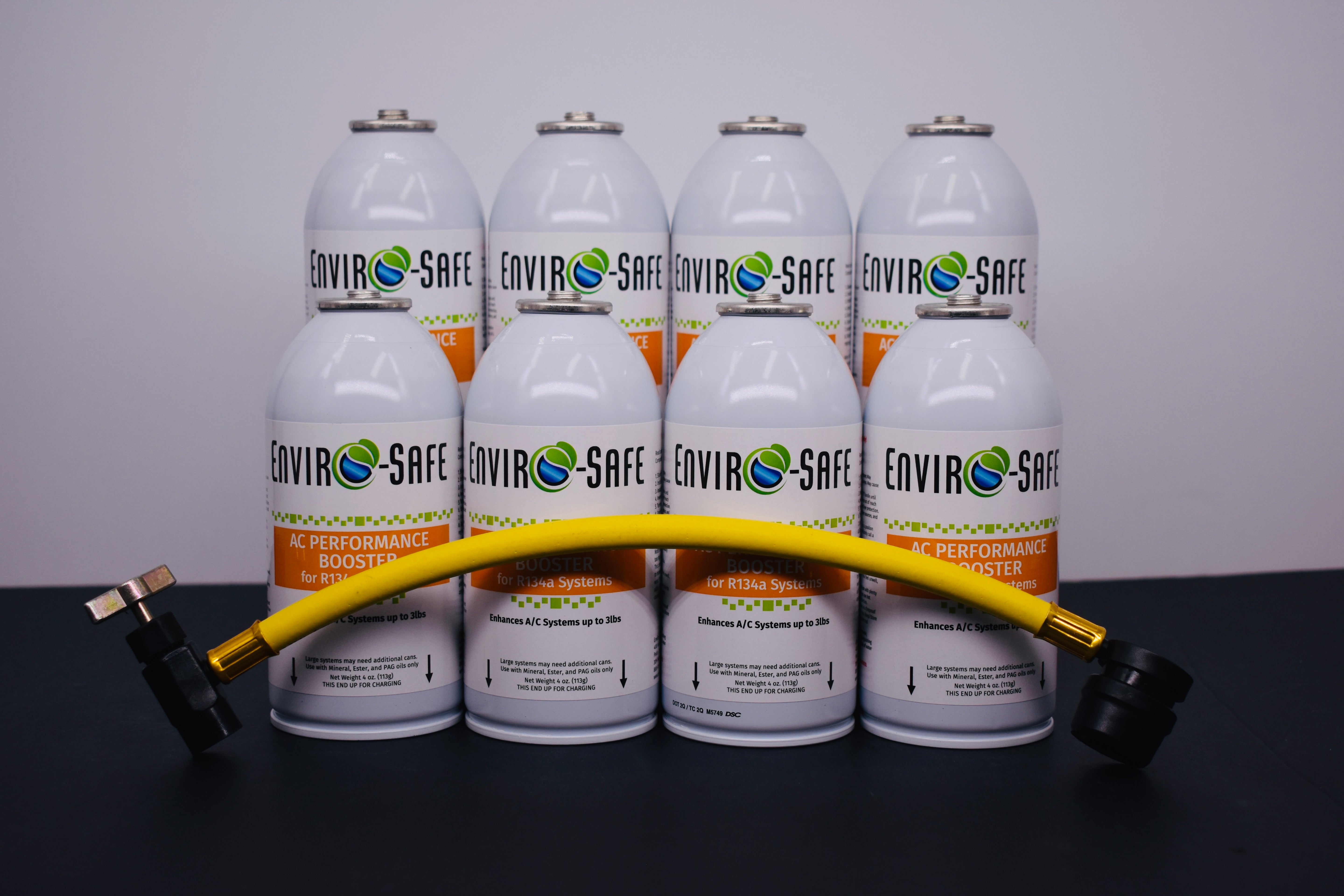 AC Performance Booster β 8 Can Pack β 4oz Can | R134a Style Top