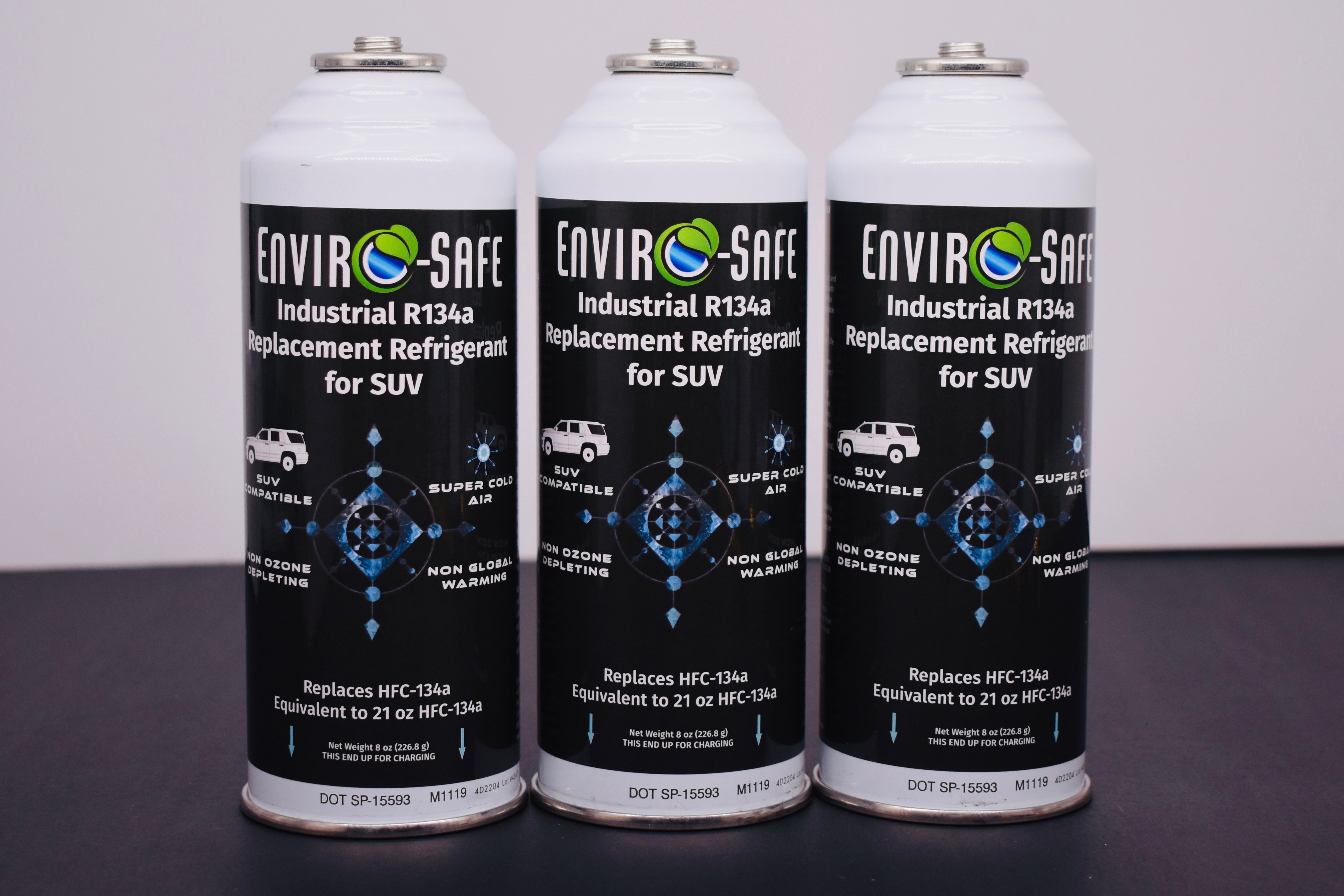 Industrial SUV 3 Cans x 8oz R134a Replacement | EPA Approved Hydrocarbon Refrigerant | For Large A/C Systems