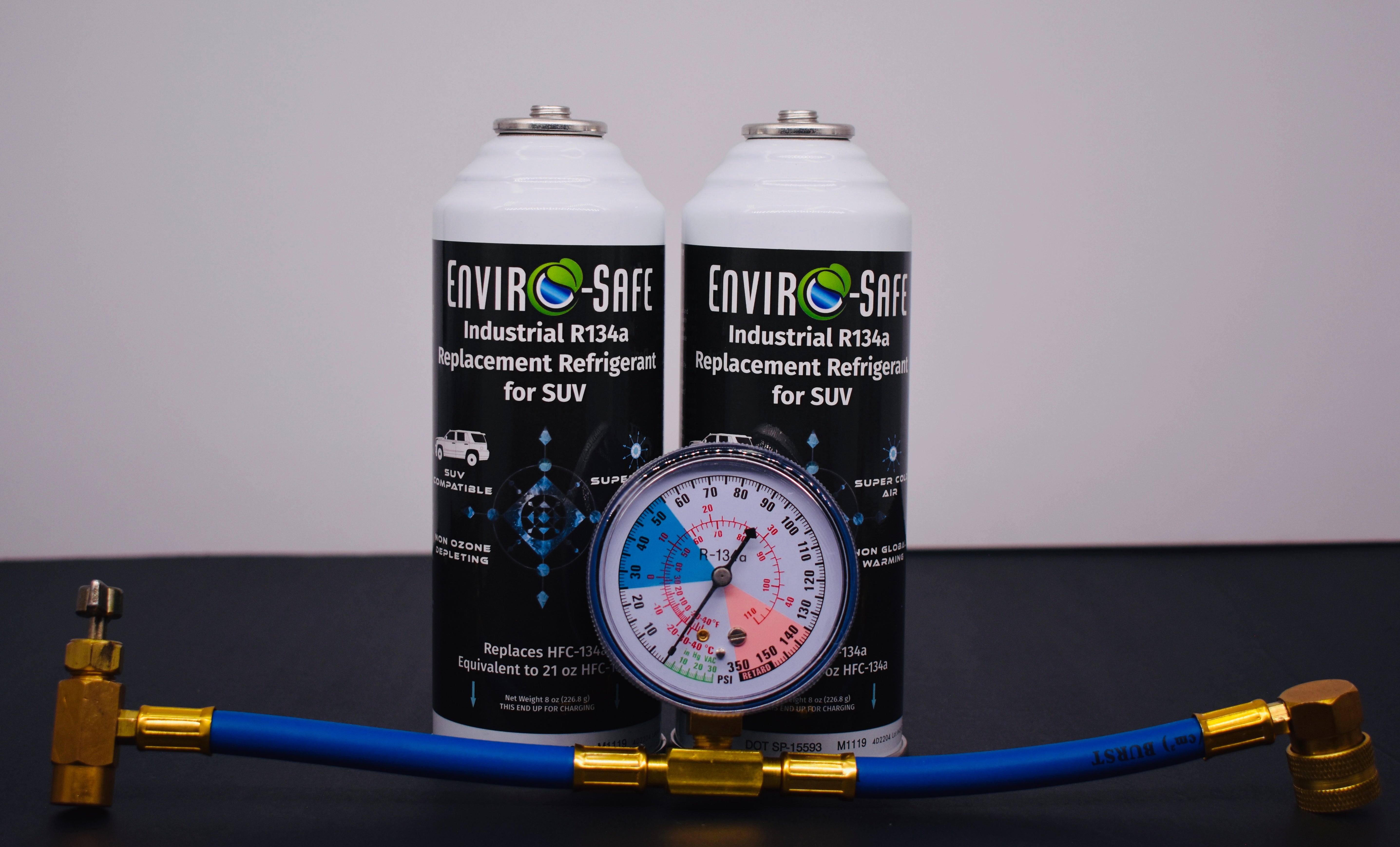 Industrial SUV 2 Cans x 8oz R134a Replacement | EPA Approved Hydrocarbon Refrigerant | For Large A/C Systems