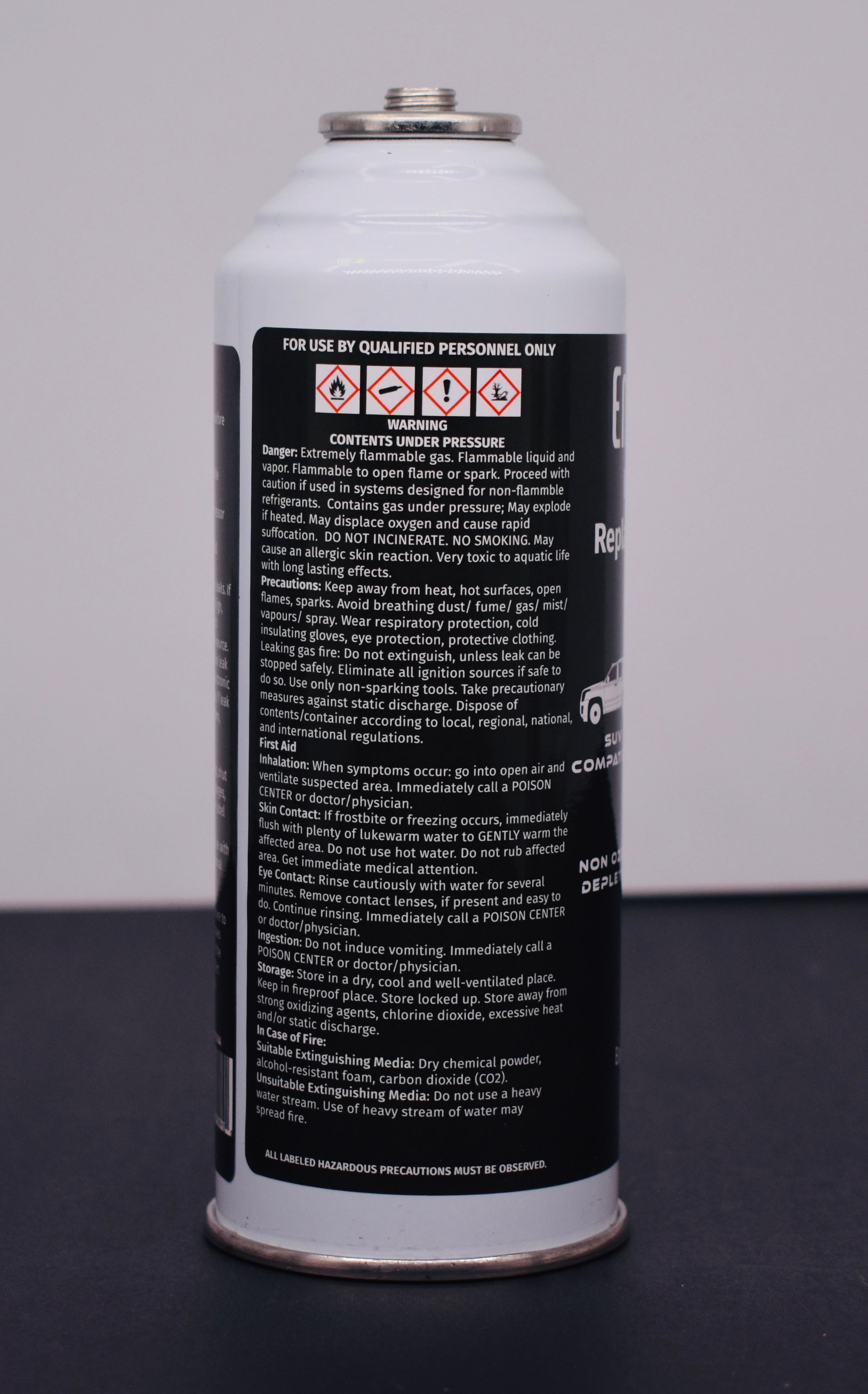 Industrial SUV 12 Cans x 8oz R134a Replacement | EPA Approved Hydrocarbon Refrigerant | For Large A/C Systems