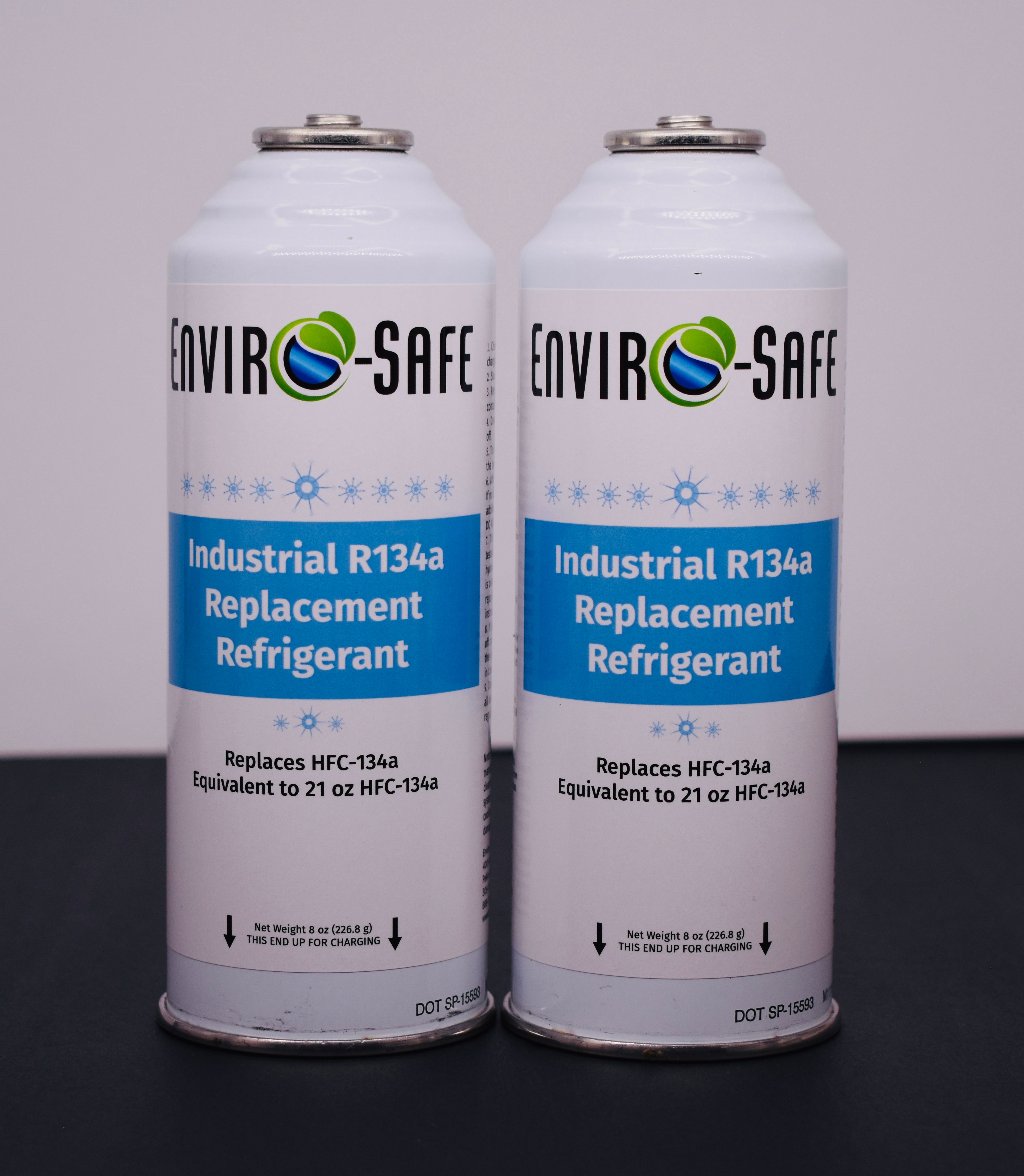 Industrial R134a Replacement Refrigerant 2 Cans × 8 oz | EPA-Approved Hydrocarbon | Colder Cooling Performance