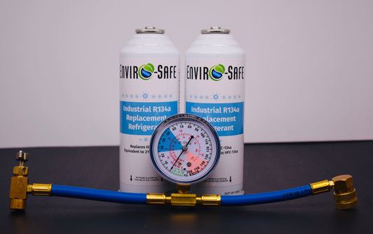 Industrial R134a Replacement Refrigerant 2 Cans × 8 oz | EPA-Approved Hydrocarbon | Colder Cooling Performance
