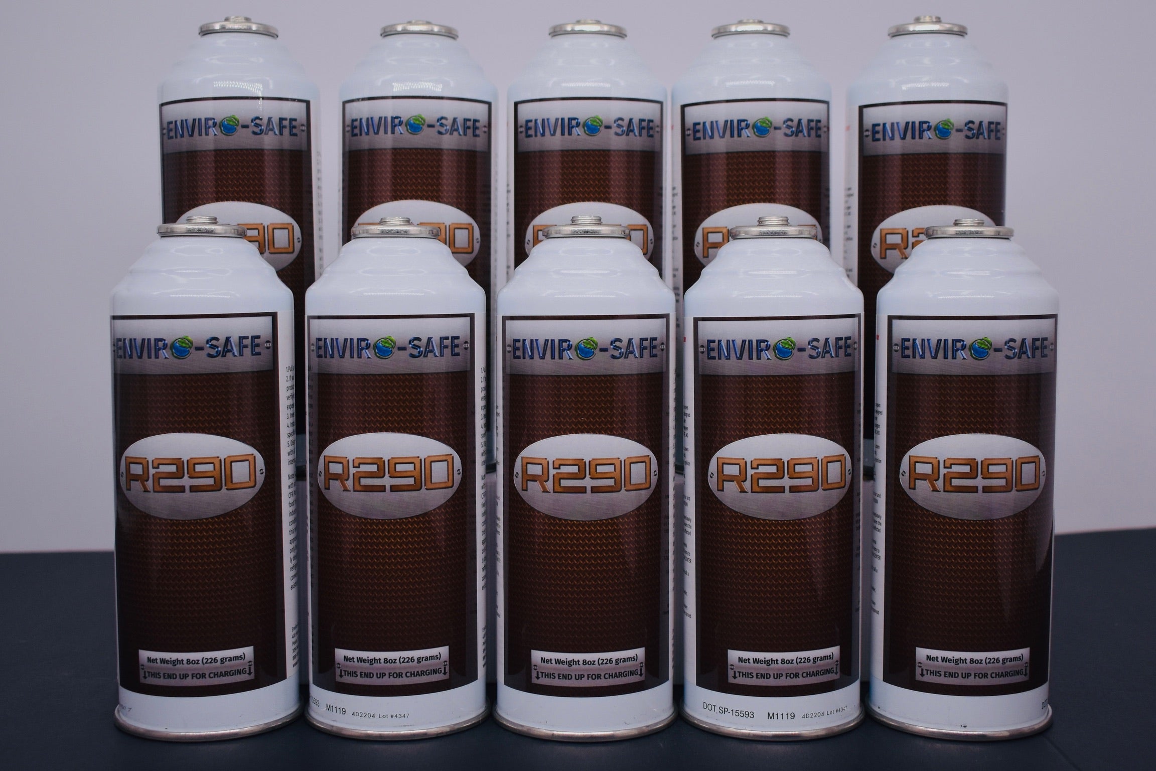 R290 Refrigerant – 8oz Can with Piercing Valve | 10-Can Pack | EPA Approved Hydrocarbon