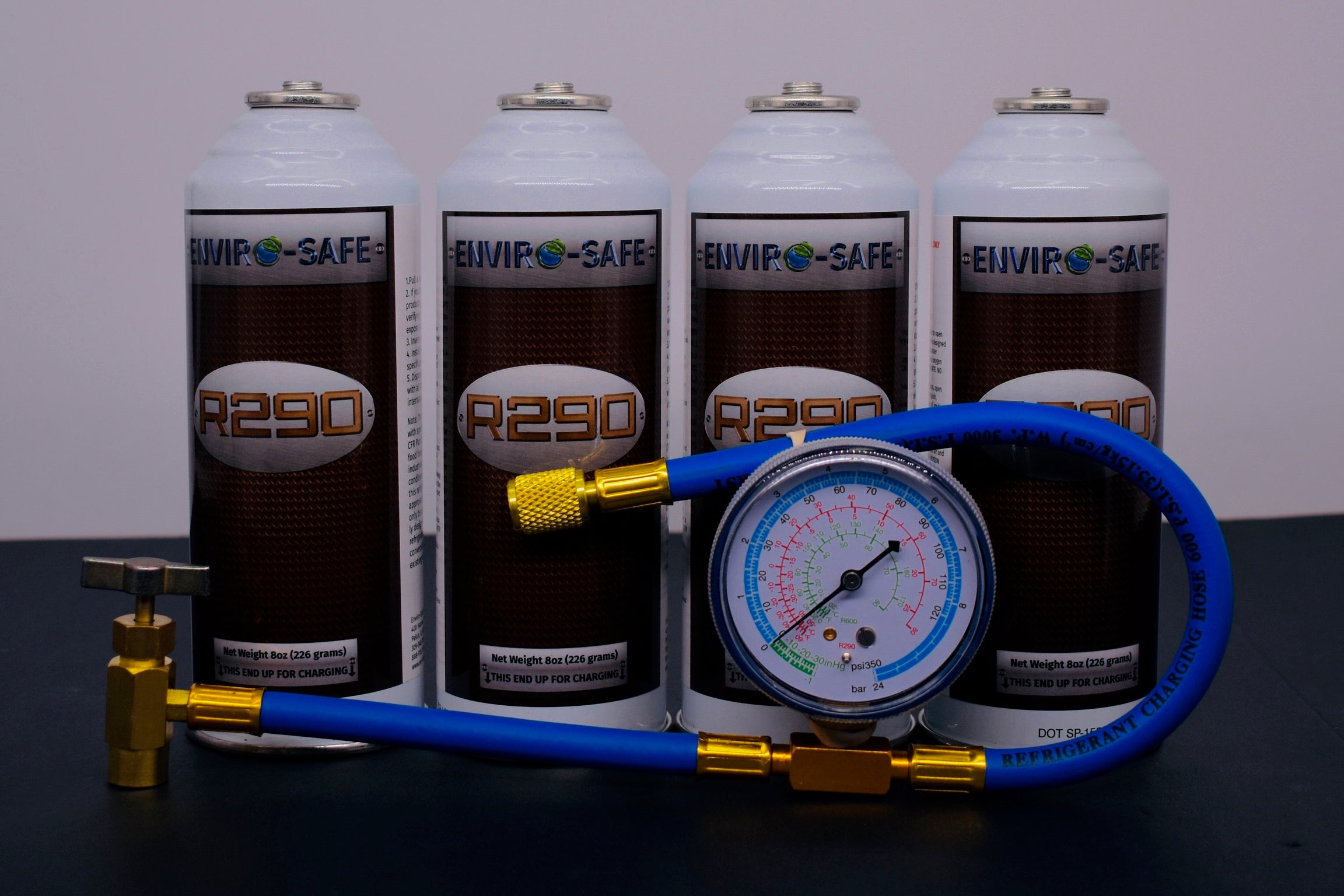 R290 Refrigerant – 8oz Can with Piercing Valve | 4-Can Pack | EPA Approved Hydrocarbon