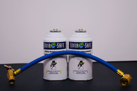 R134a Replacement Refrigerant with Dye – 2 × 6 oz Cans – Eco-Friendly A/C Recharge & Leak Detection