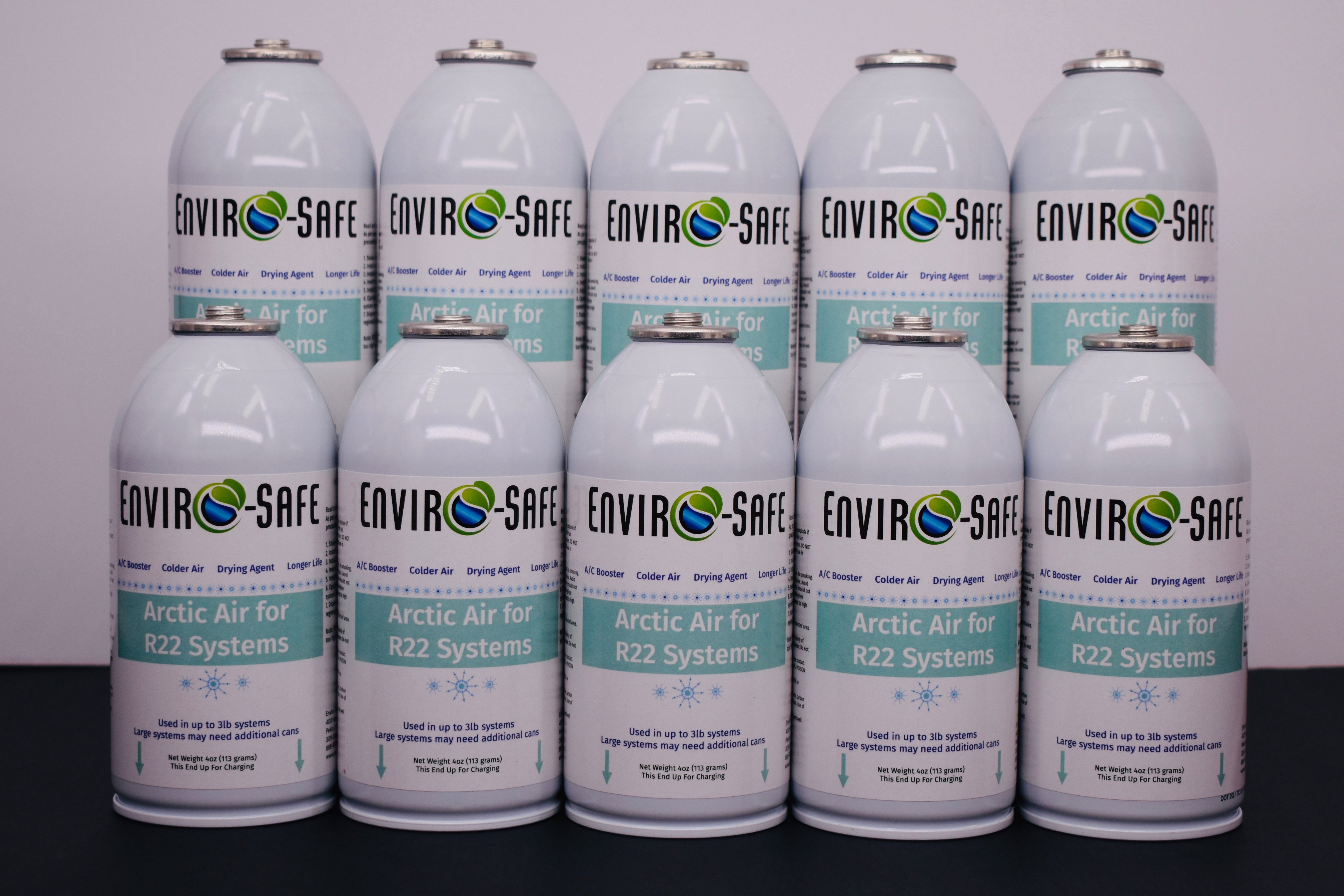 Arctic Air for R-22 Systems – 10 × 4 oz Cans – AC Booster & Drying Agent – Delivers Colder Air, Reduces Moisture, Extends System Life
