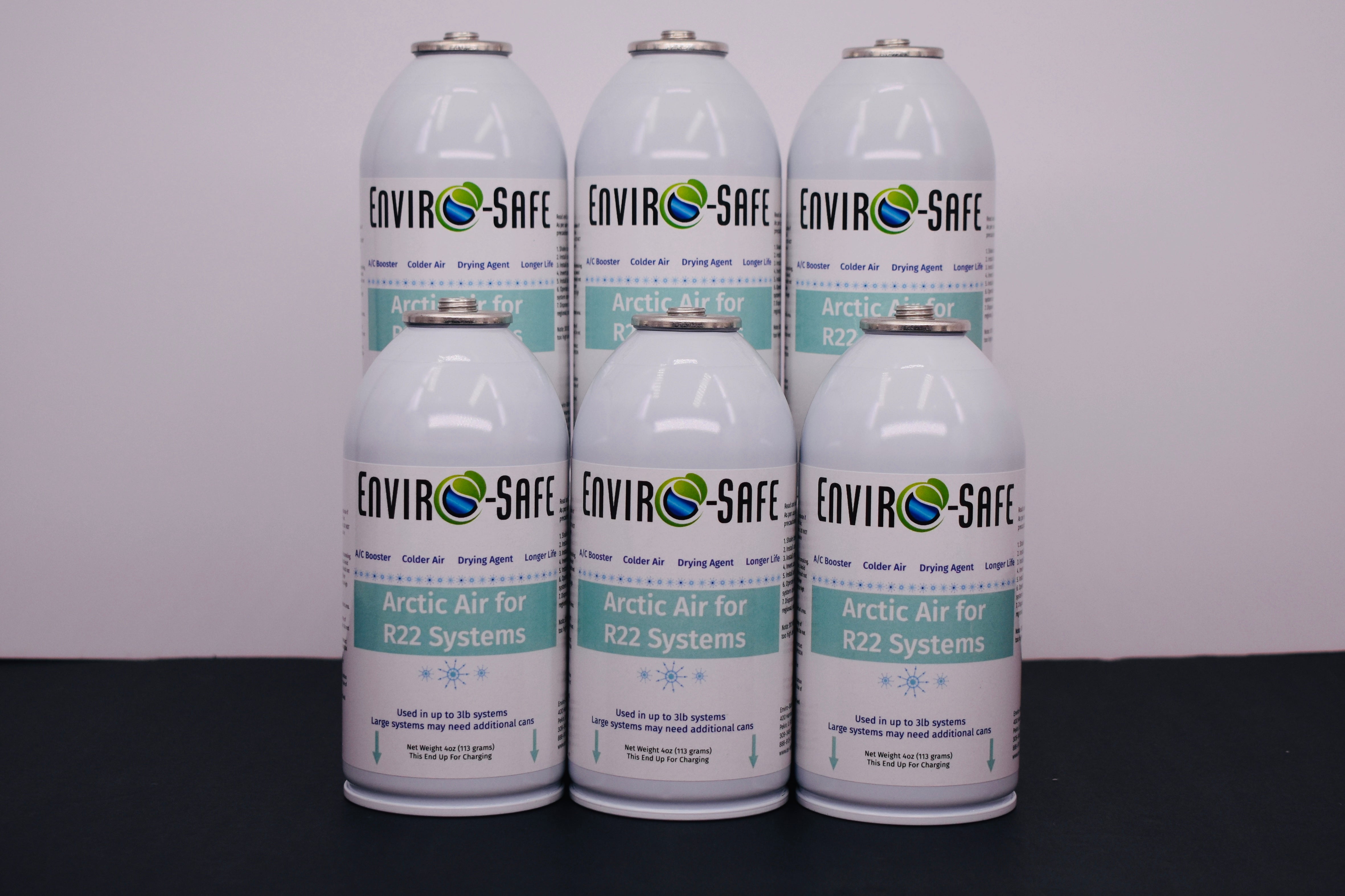 Arctic Air for R-22 Systems – 6 × 4 oz Cans – AC Booster & Drying Agent – Delivers Colder Air, Reduces Moisture, Extends System Life