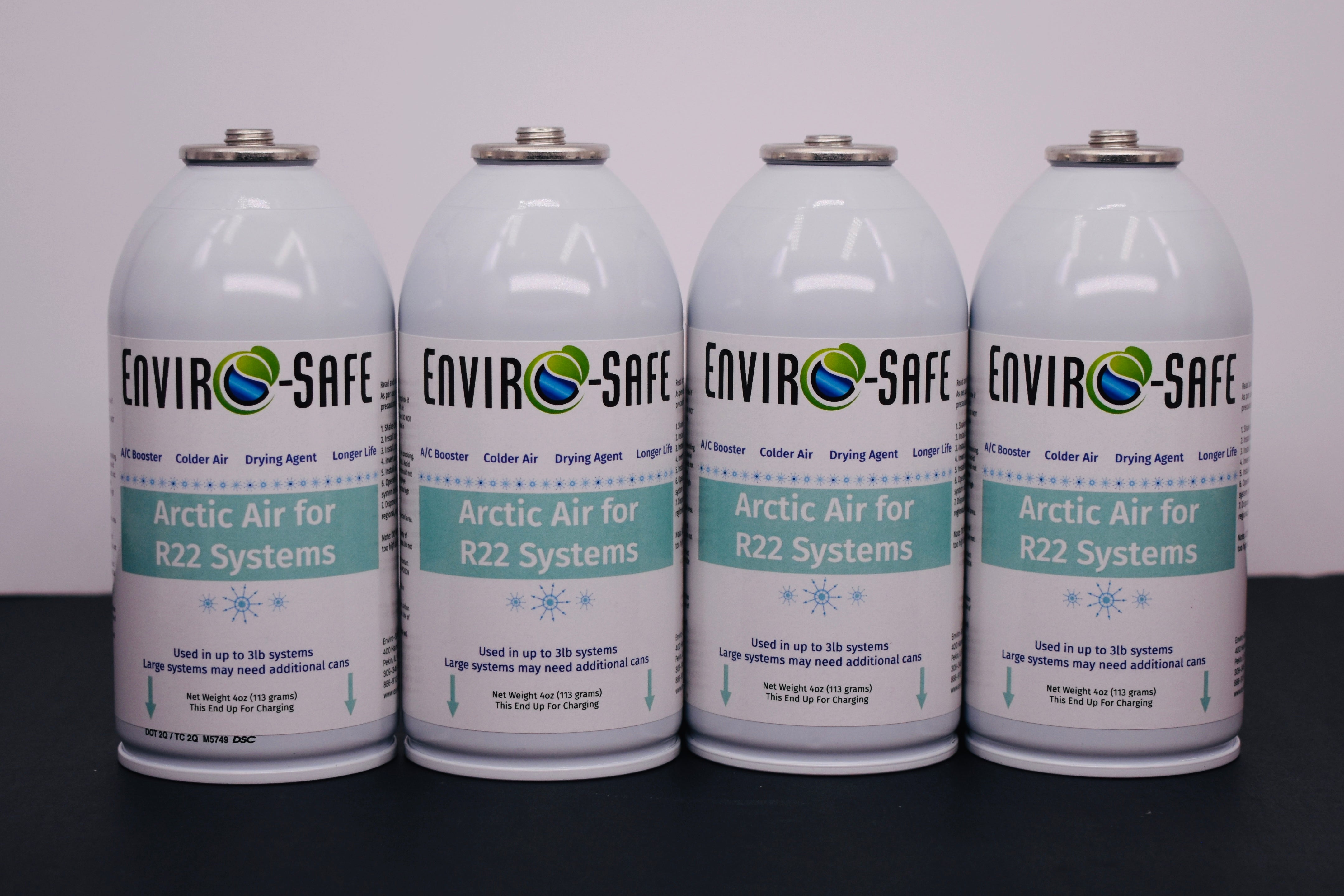 Arctic Air for R-22 Systems – 4 × 4 oz Cans – AC Booster & Drying Agent – Delivers Colder Air, Reduces Moisture, Extends System Life