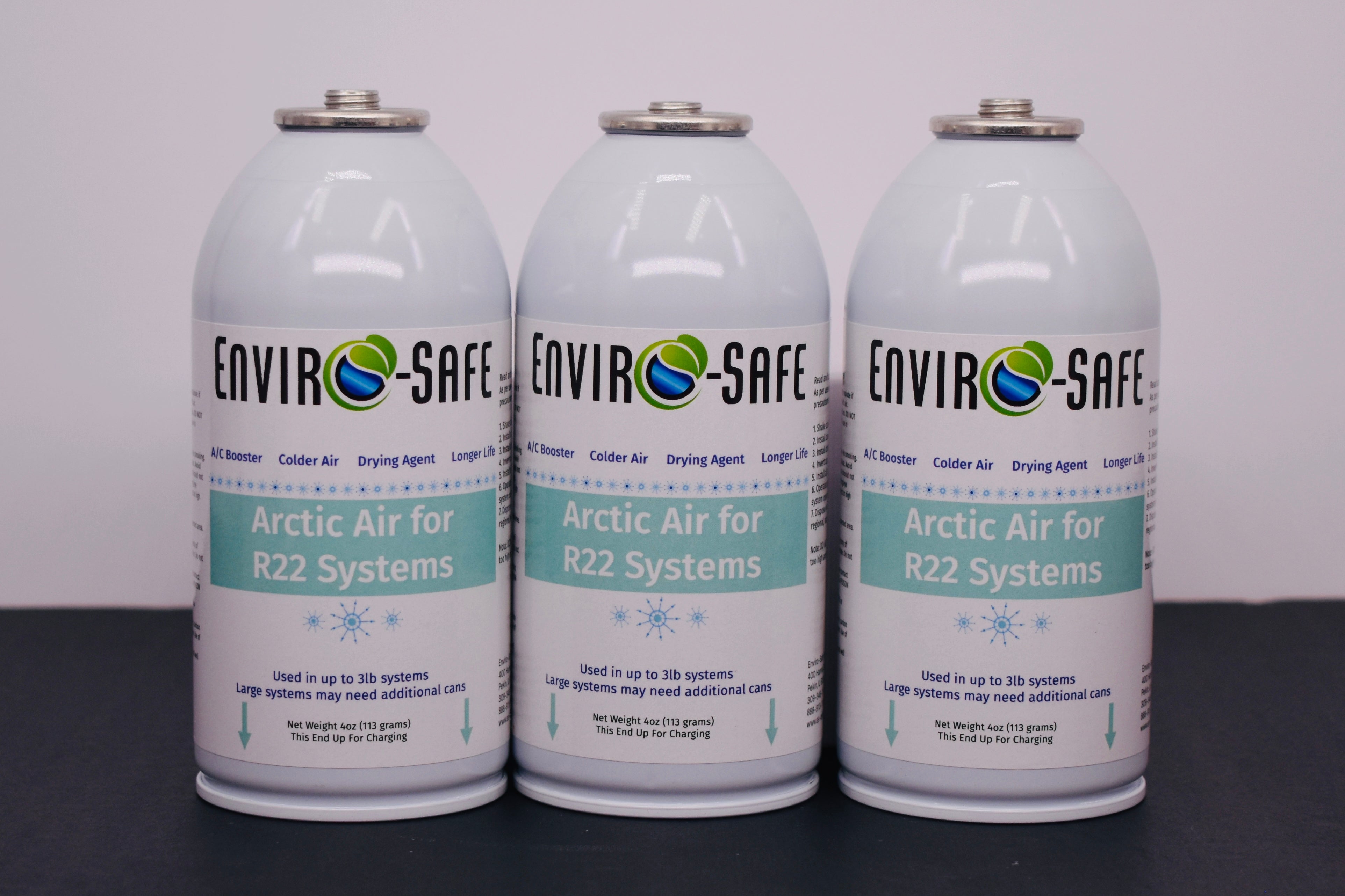 Arctic Air for R-22 Systems – 3 × 4 oz Cans – AC Booster & Drying Agent – Delivers Colder Air, Reduces Moisture, Extends System Life