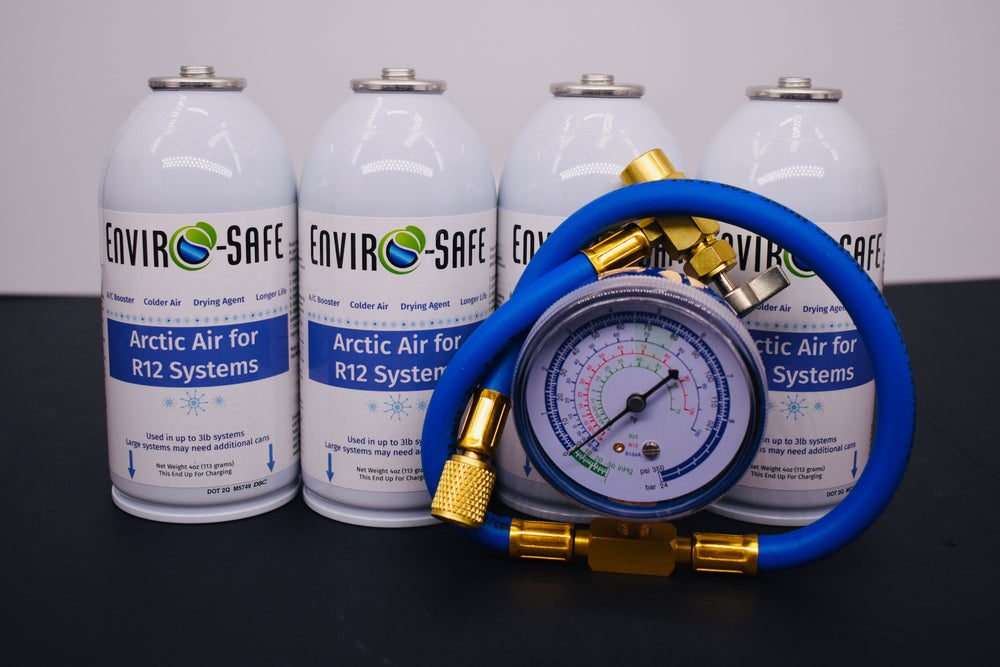 Arctic Air for R12 Systems – 4 × 4 oz Cans – A/C Booster & Moisture Remover
