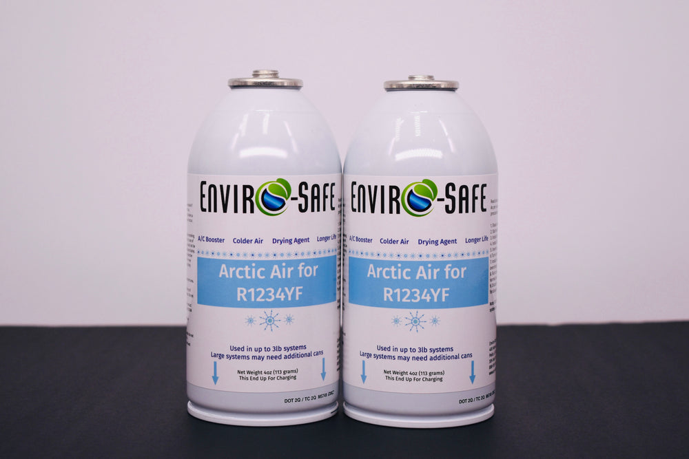 Arctic Air for R1234yf Systems – 2 × 4oz Cans – AC Booster + Drying Agent – Colder Air, Reduces Moisture, Extends A/C Life