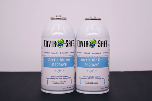 Arctic Air for R1234yf Systems – 2 × 4oz Cans – AC Booster + Drying Agent – Colder Air, Reduces Moisture, Extends A/C Life