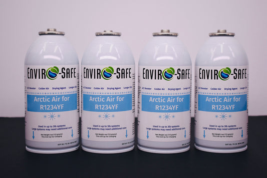 Arctic Air for R1234yf Systems – 4 × 4oz Cans – AC Booster + Drying Agent – Colder Air, Reduces Moisture, Extends A/C Life