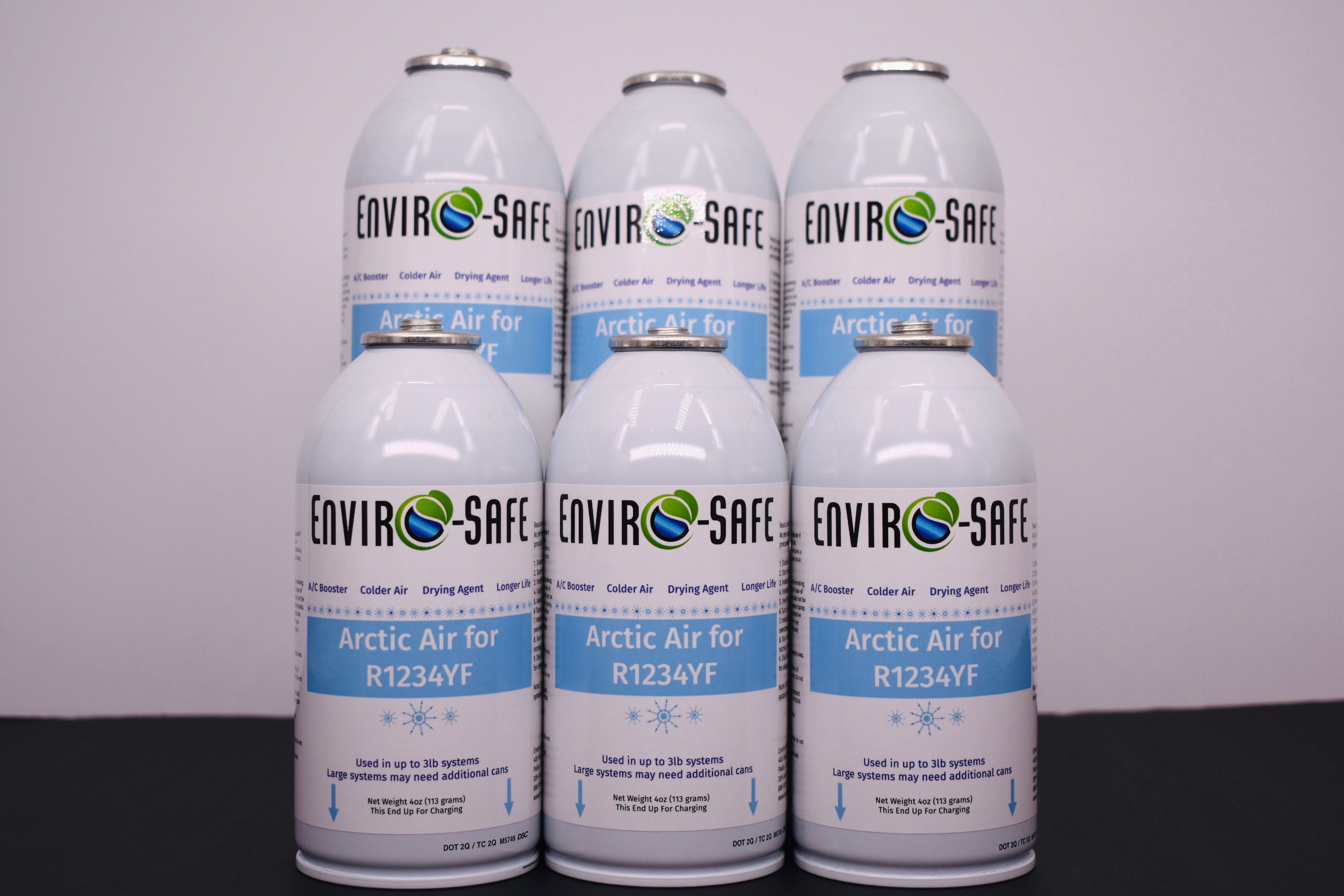 Arctic Air for R1234yf Systems – 6 × 4oz Cans – AC Booster + Drying Agent – Colder Air, Reduces Moisture, Extends A/C Life