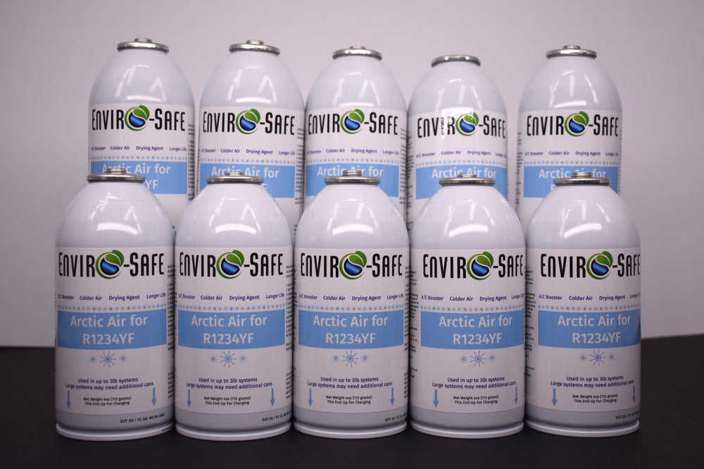Arctic Air for R1234yf Systems – 10 × 4oz Cans – AC Booster + Drying Agent – Colder Air, Reduces Moisture, Extends A/C Life