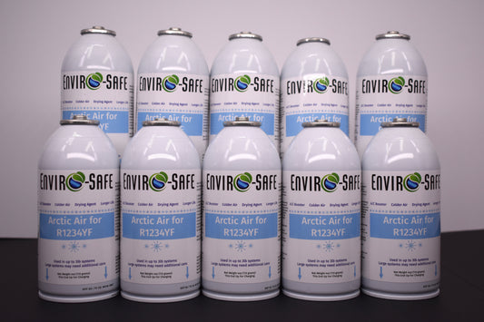 Arctic Air for R1234yf Systems – 10 × 4oz Cans – AC Booster + Drying Agent – Colder Air, Reduces Moisture, Extends A/C Life