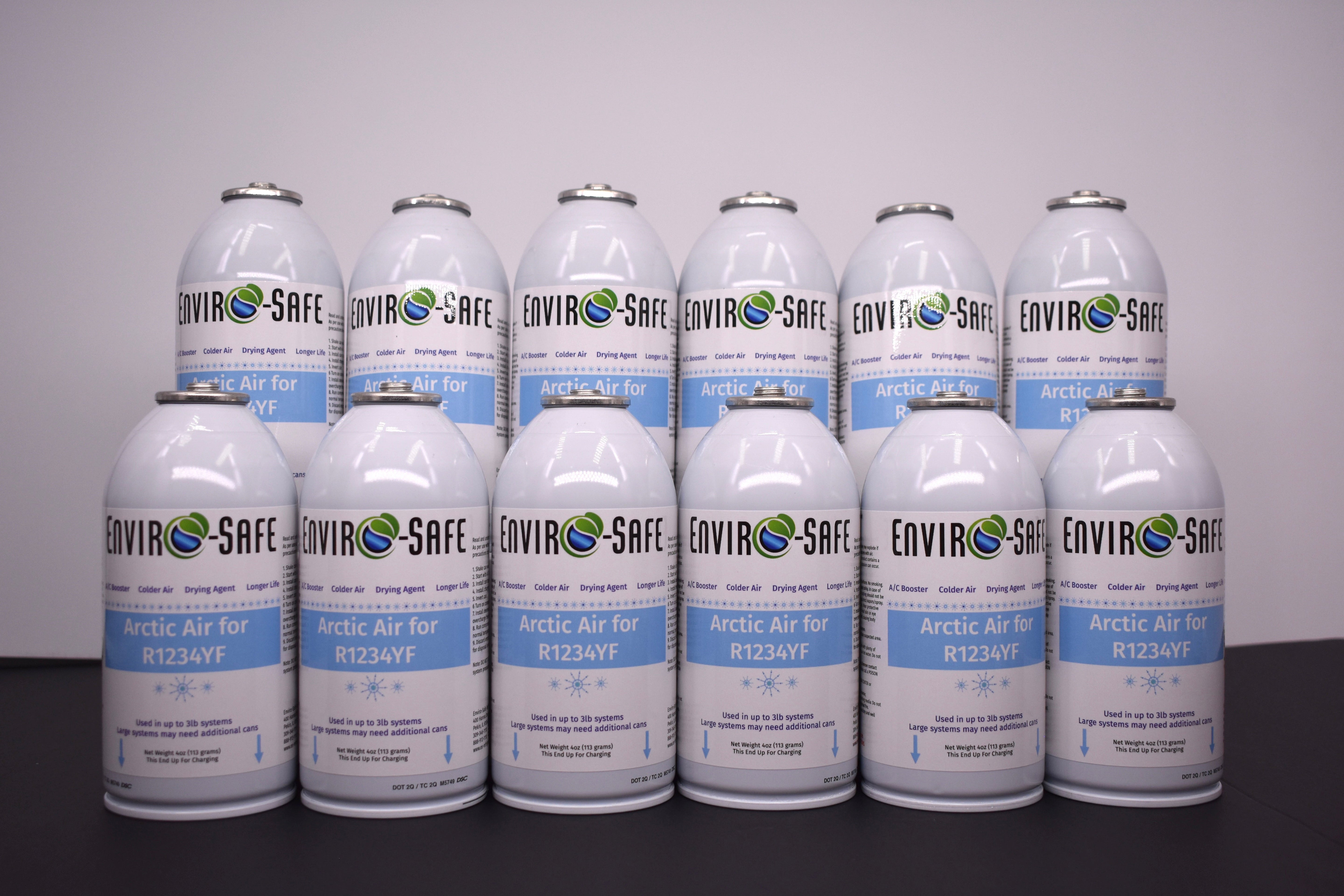 Arctic Air for R1234yf Systems – 12 × 4oz Cans – AC Booster + Drying Agent – Colder Air, Reduces Moisture, Extends A/C Life