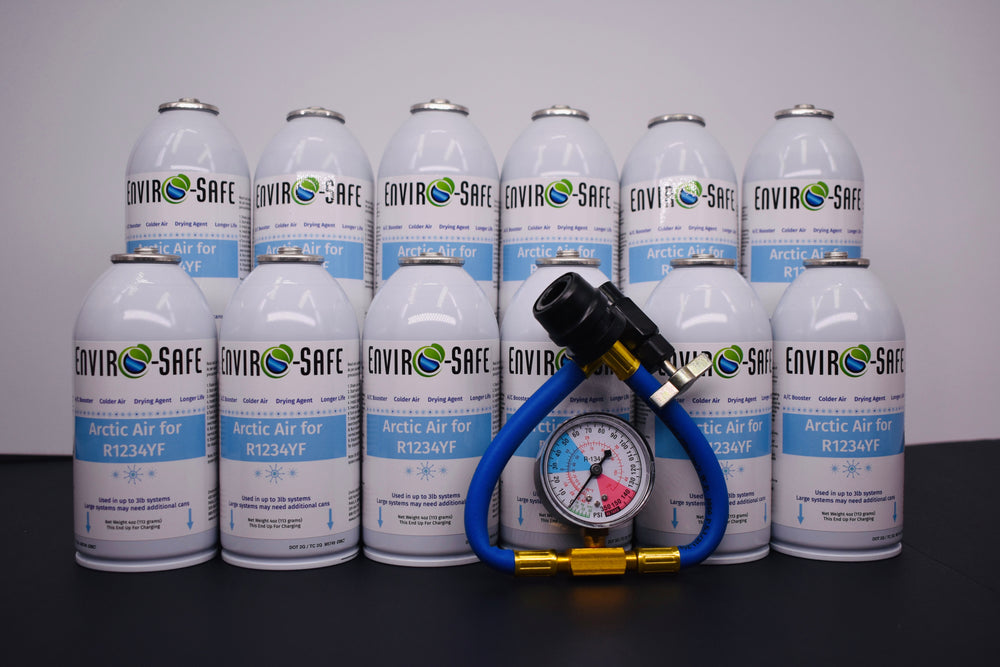 Arctic Air for R1234yf Systems – 12 × 4oz Cans – AC Booster + Drying Agent – Colder Air, Reduces Moisture, Extends A/C Life