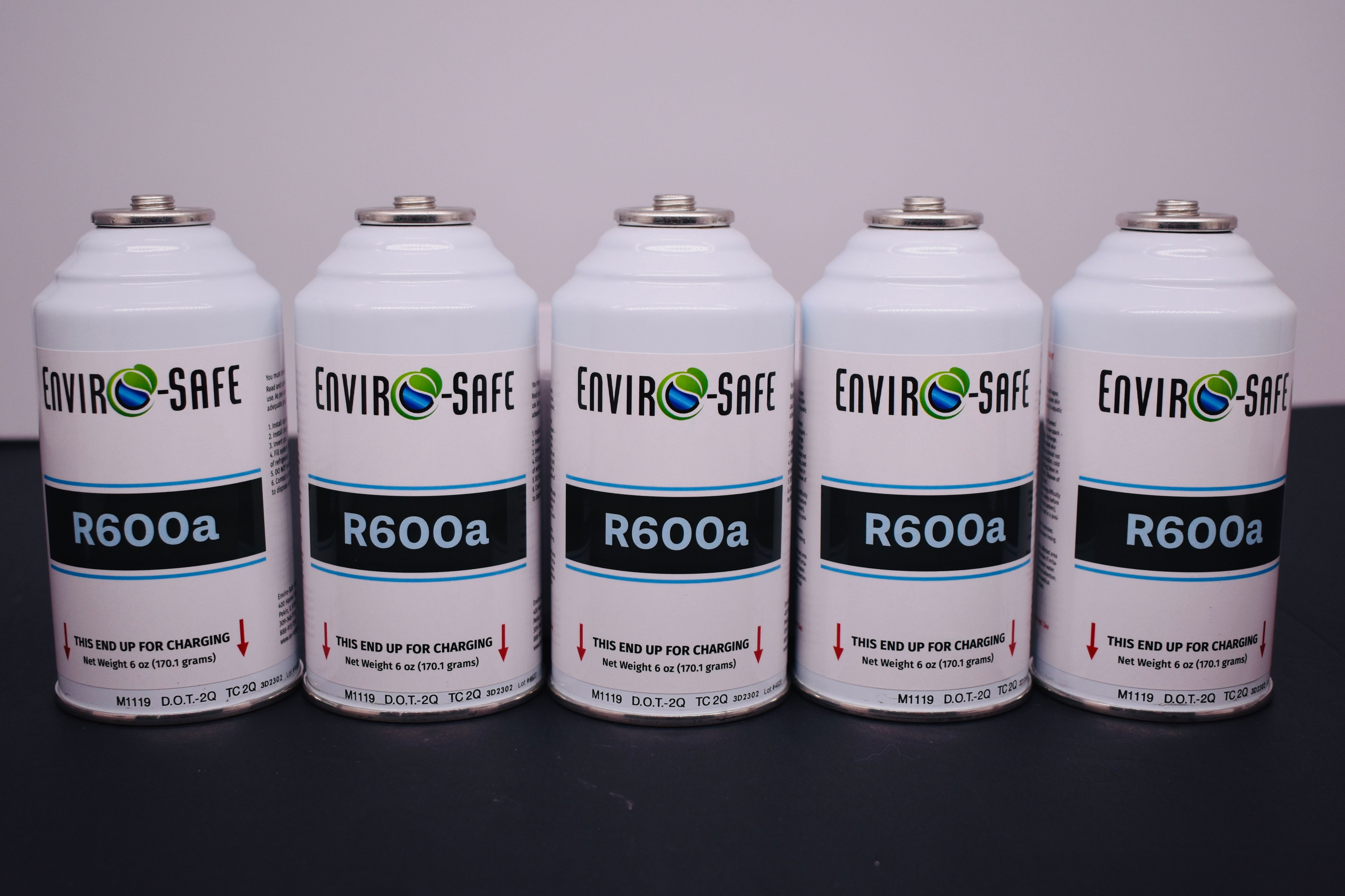 5 Cans R600a Refrigerant – 6 oz Inverted Piercing Cans, 99.7% Purity, EPA Approved