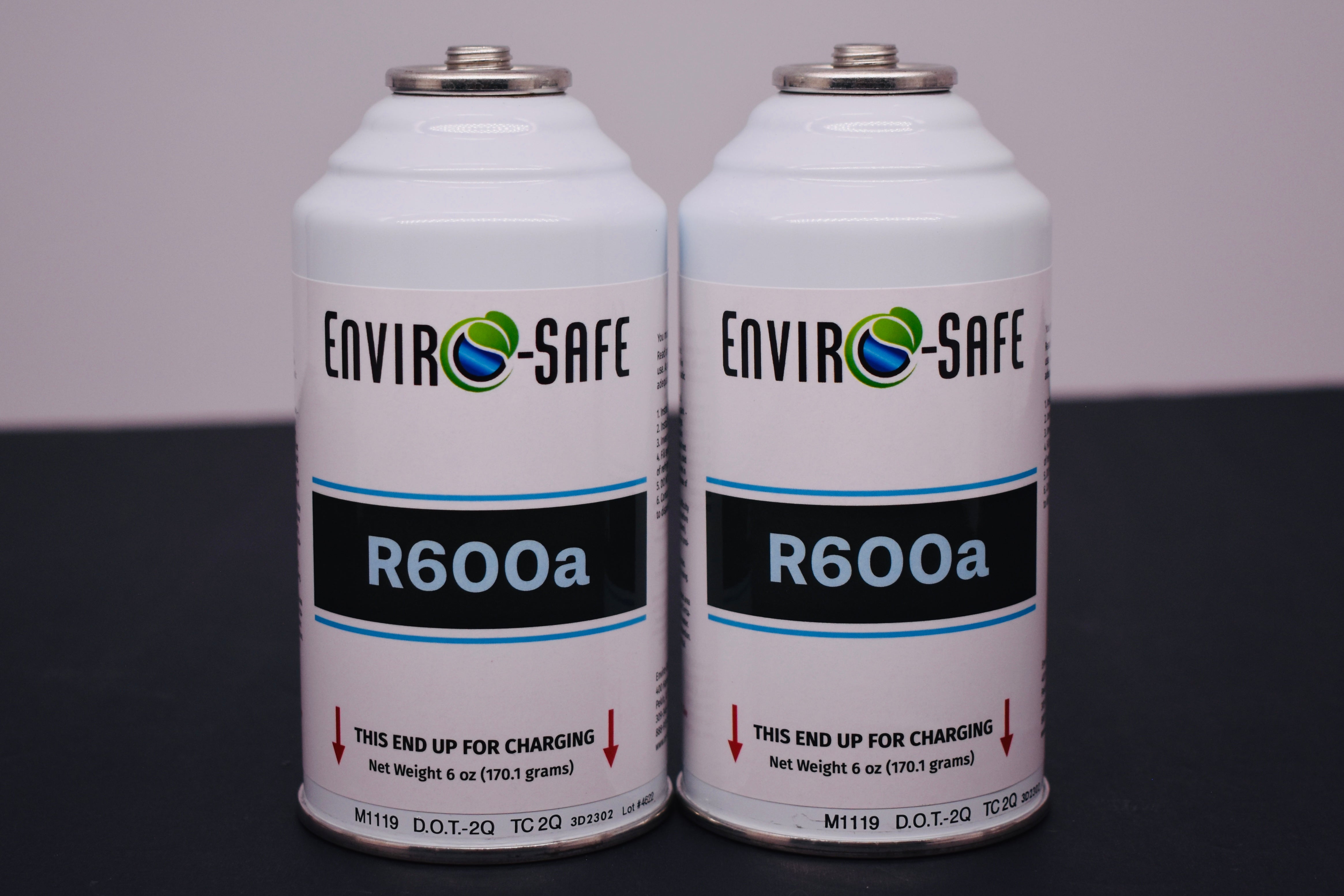 2 Cans R600a Refrigerant – 6 oz Inverted Piercing Cans, 99.7% Purity, EPA Approved