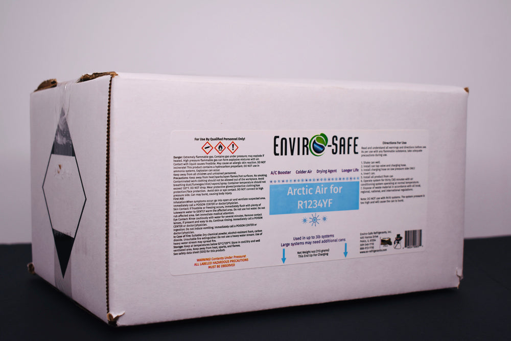 Arctic Air for R1234yf Systems – 6 × 4oz Cans – AC Booster + Drying Agent – Colder Air, Reduces Moisture, Extends A/C Life