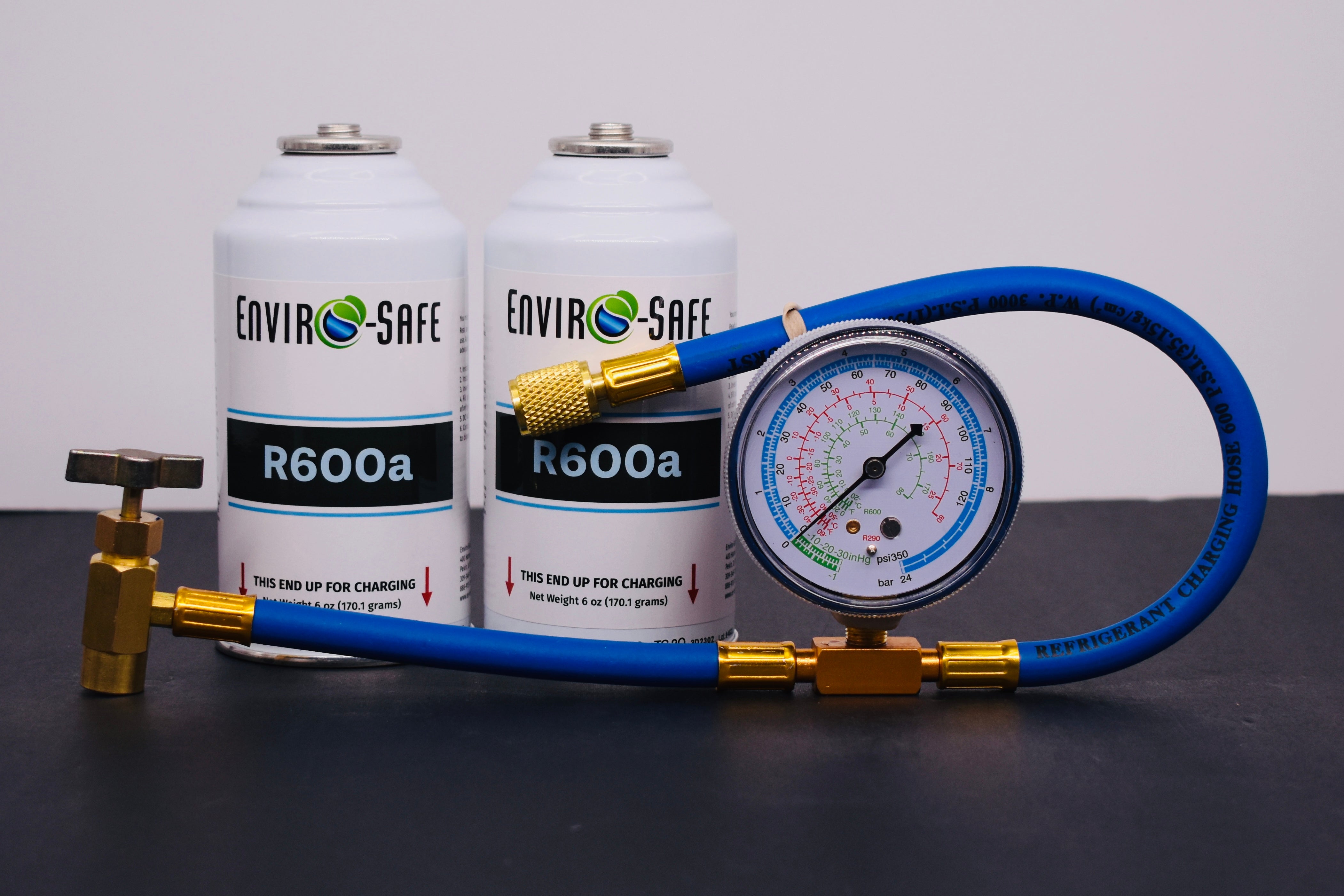 2 Cans R600a Refrigerant – 6 oz Inverted Piercing Cans, 99.7% Purity, EPA Approved