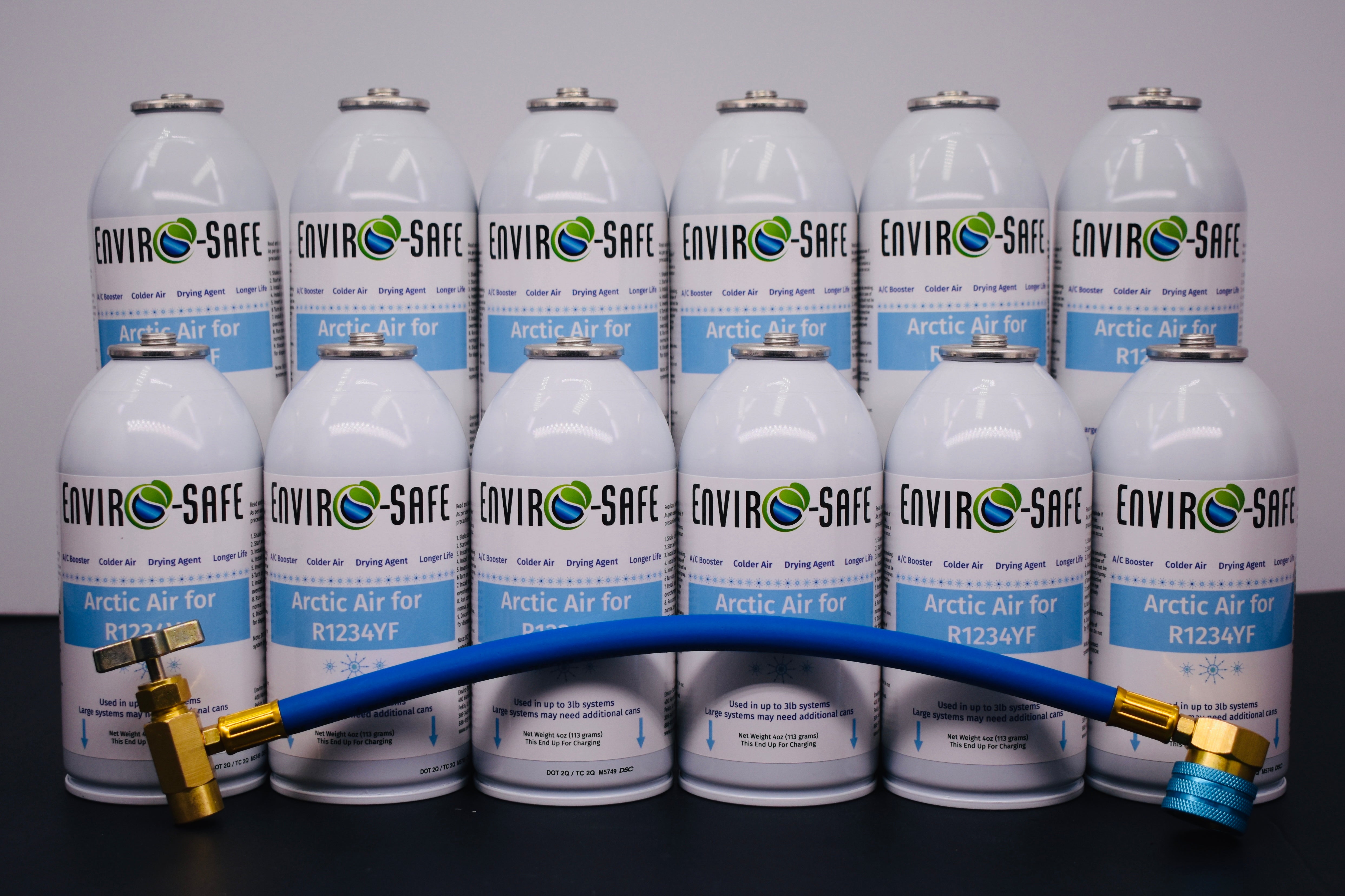 Arctic Air for R1234yf Systems – 12 × 4oz Cans – AC Booster + Drying Agent – Colder Air, Reduces Moisture, Extends A/C Life