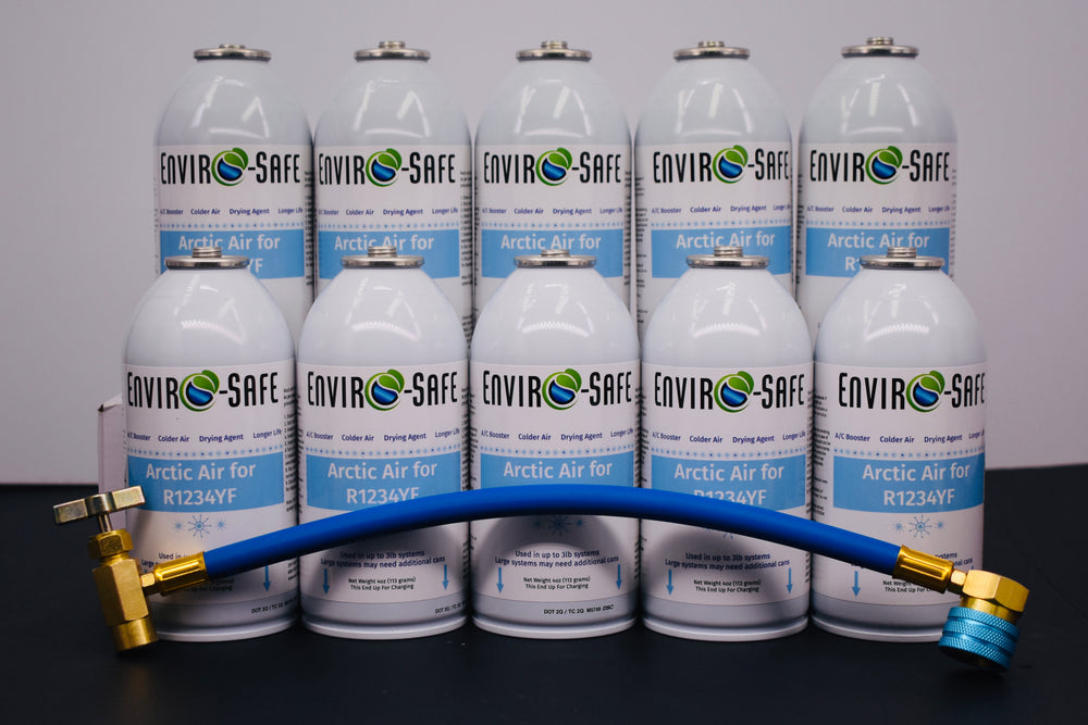 Arctic Air for R1234yf Systems – 10 × 4oz Cans – AC Booster + Drying Agent – Colder Air, Reduces Moisture, Extends A/C Life