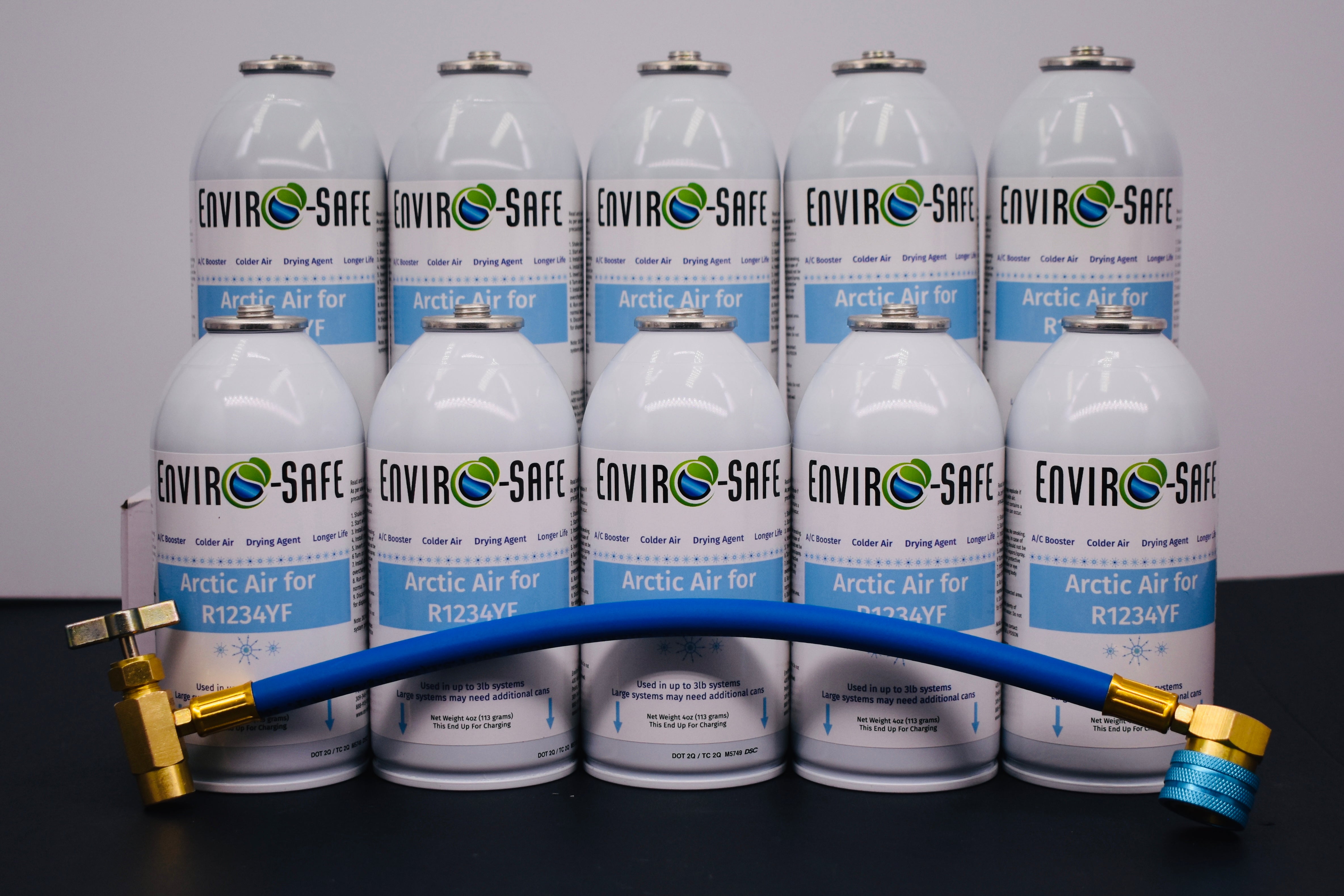 Arctic Air for R1234yf Systems – 10 × 4oz Cans – AC Booster + Drying Agent – Colder Air, Reduces Moisture, Extends A/C Life