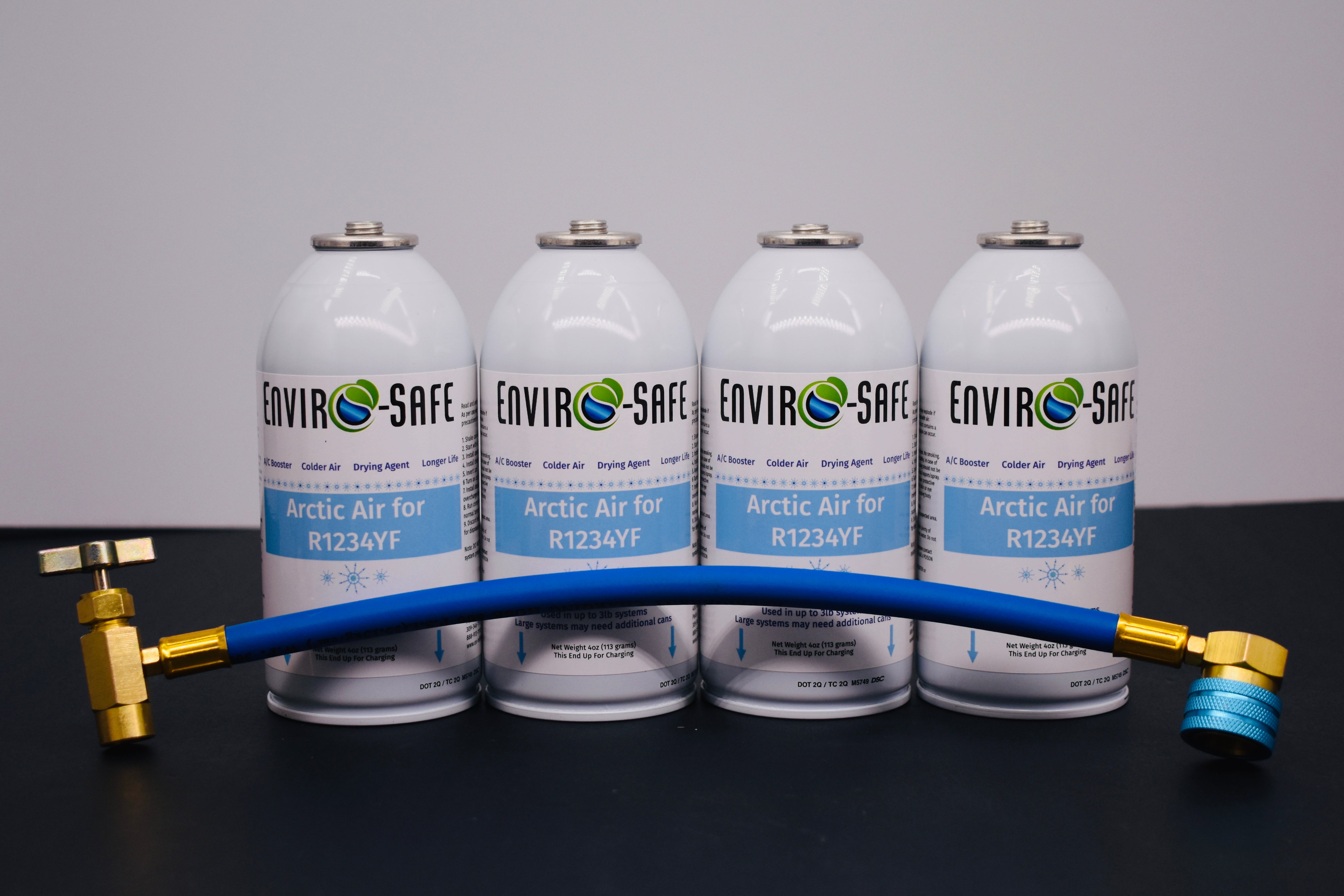 Arctic Air for R1234yf Systems – 4 × 4oz Cans – AC Booster + Drying Agent – Colder Air, Reduces Moisture, Extends A/C Life