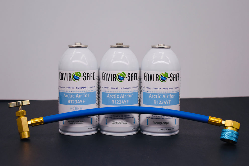 Arctic Air for R1234yf Systems – 3 × 4oz Cans – AC Booster + Drying Agent – Colder Air, Reduces Moisture, Extends A/C Life