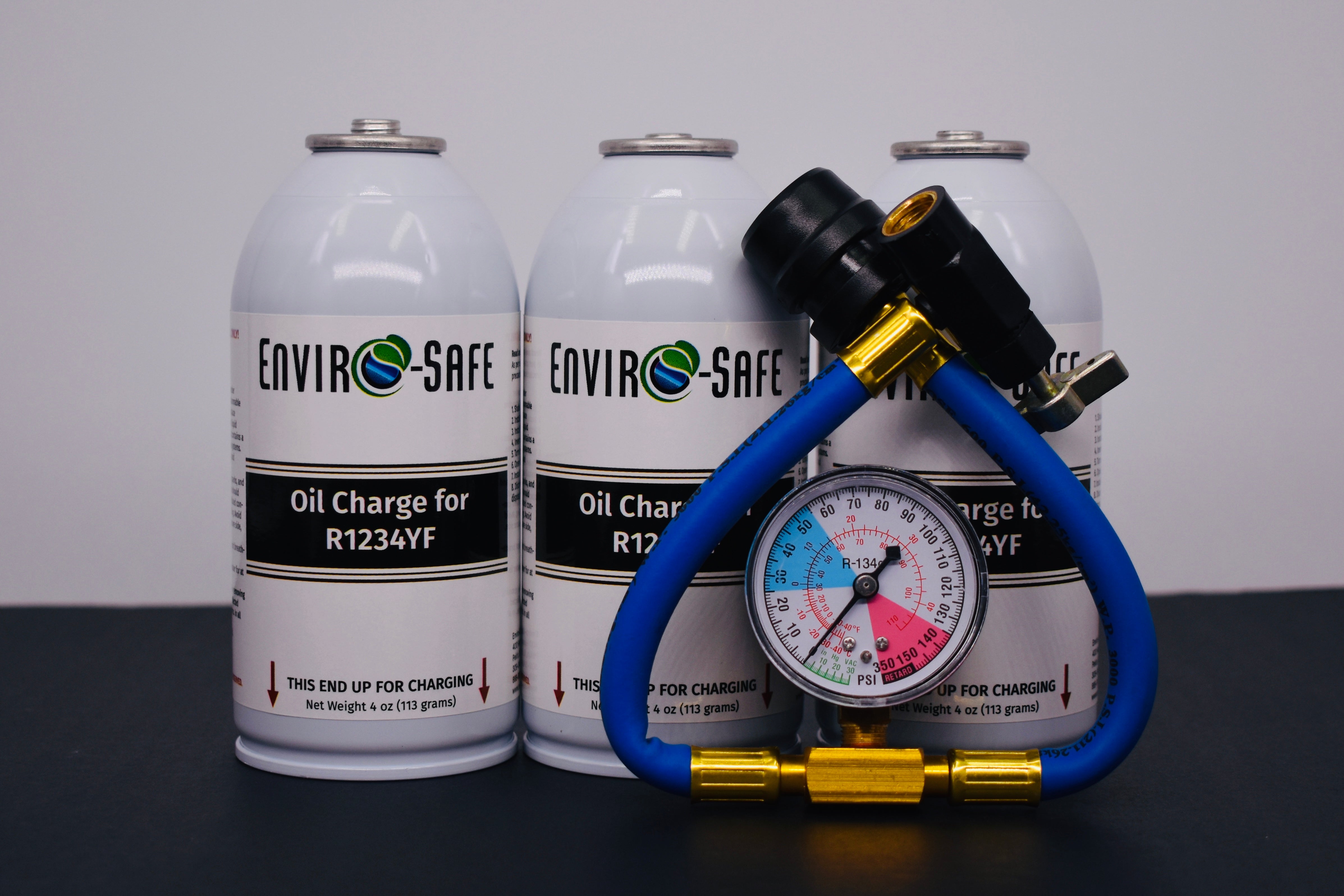 OilCharge for R1234yf Systems – 3 Can Pack – A/C Compressor Lubricant Additive