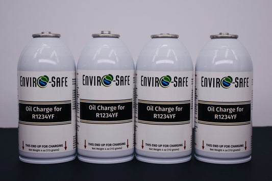 OilCharge for R1234yf Systems – 4 Can Pack – A/C Compressor Lubricant Additive