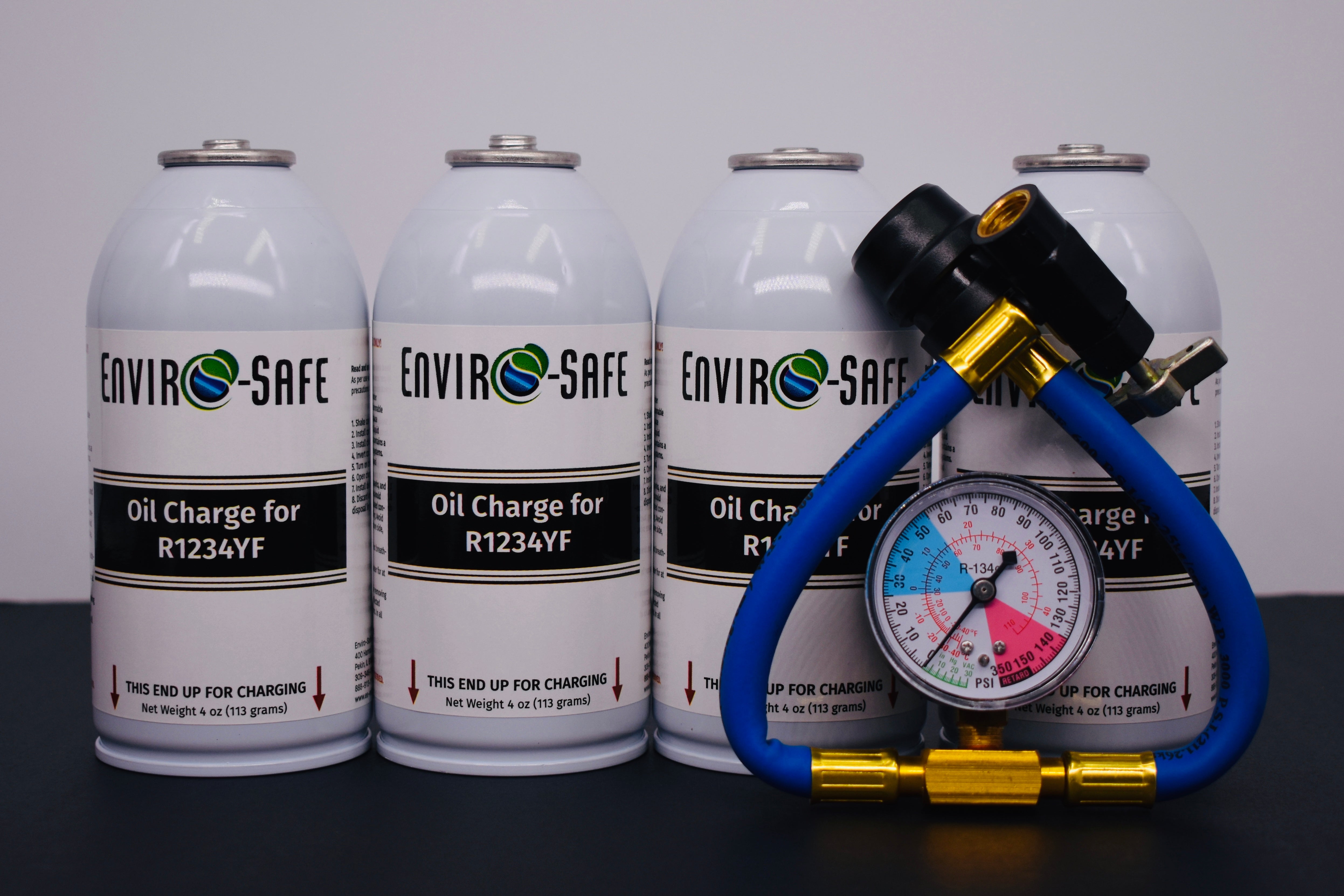 OilCharge for R1234yf Systems – 4 Can Pack – A/C Compressor Lubricant Additive