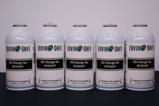 OilCharge for R1234yf Systems – 5 Can Pack – A/C Compressor Lubricant Additive