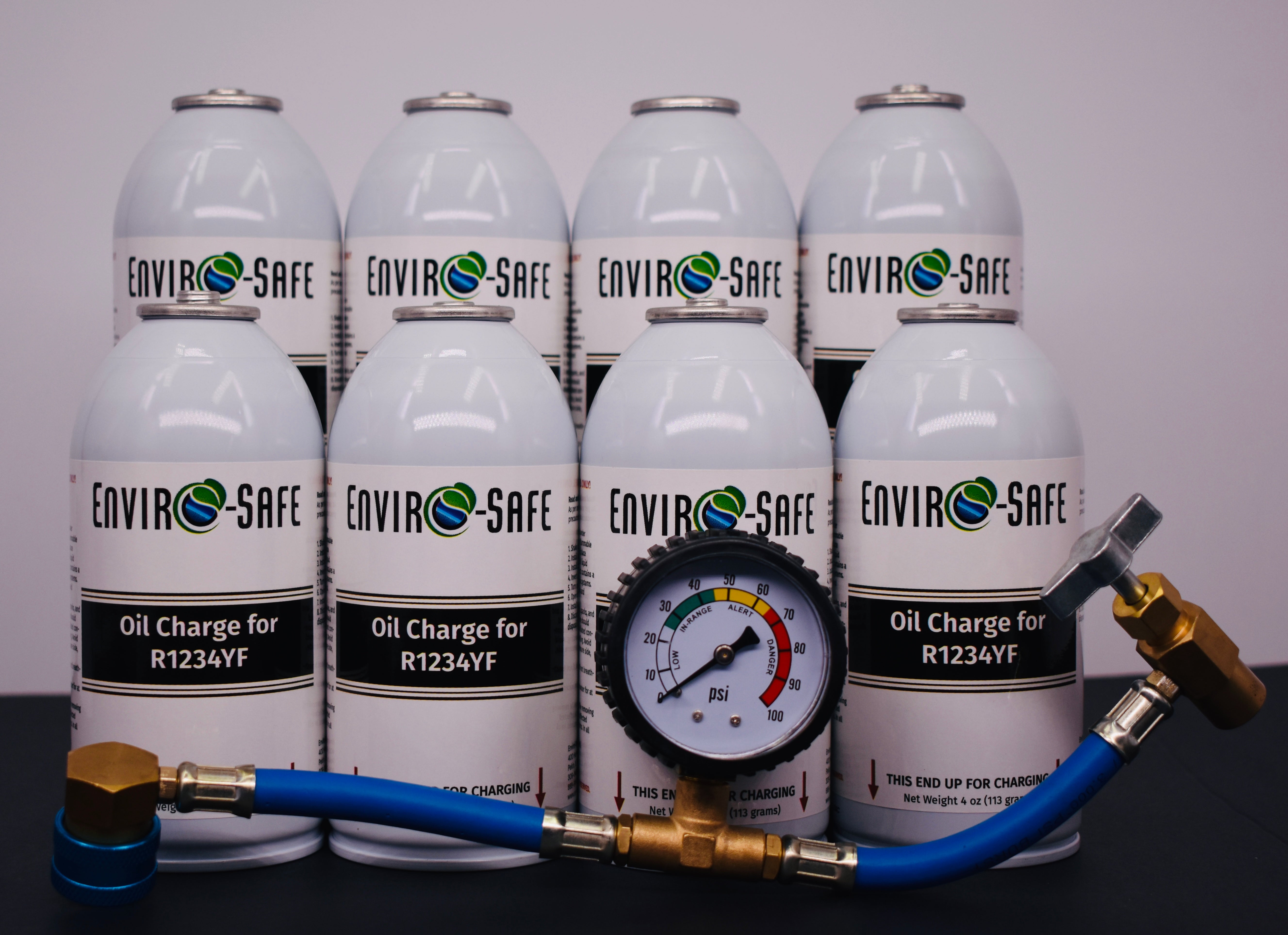 OilCharge for R1234yf Systems – 8 Can Pack – A/C Compressor Lubricant Additive
