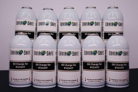 OilCharge for R1234yf Systems – 10 Can Pack – A/C Compressor Lubricant Additive