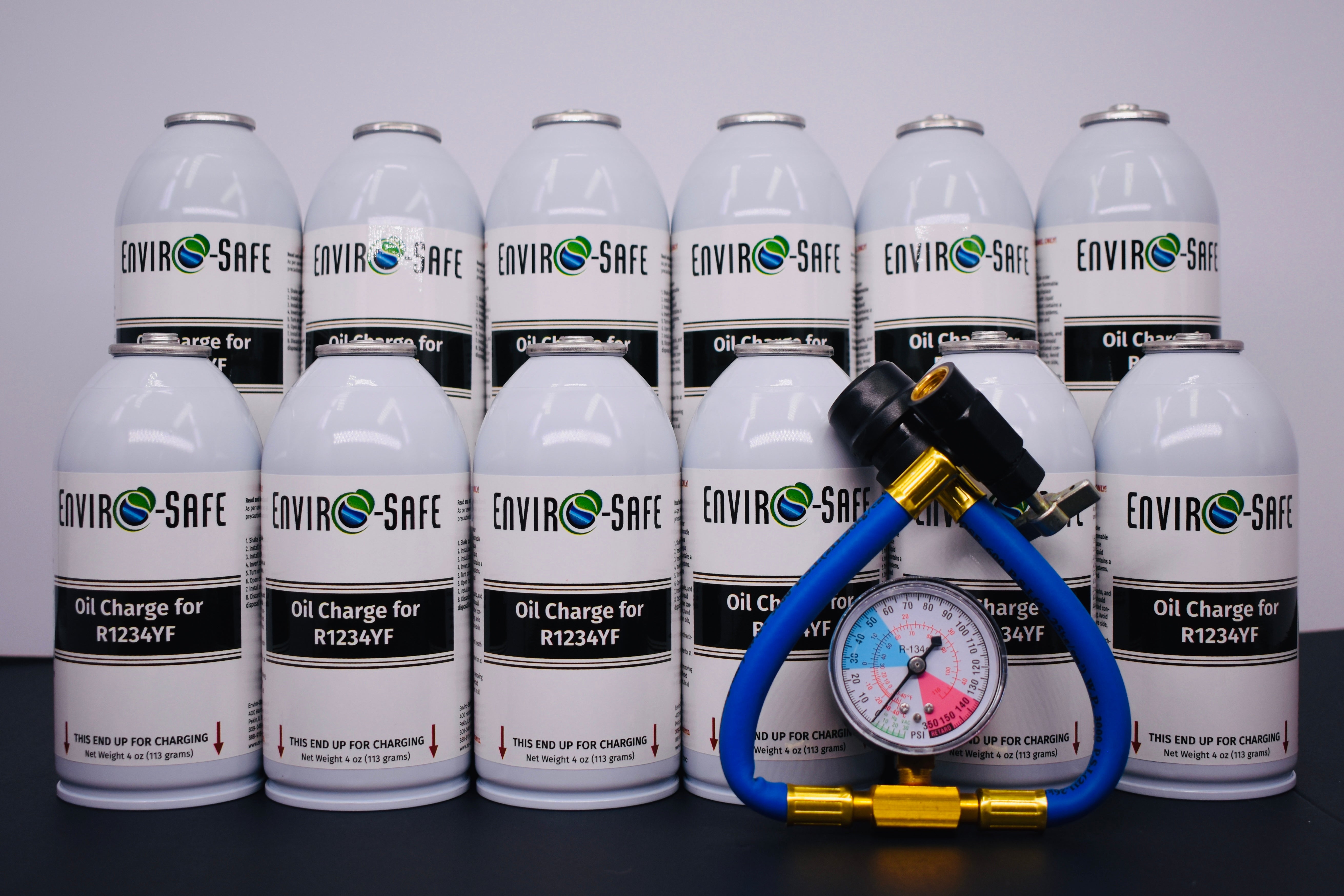 OilCharge for R1234yf Systems – 12 Can Pack – A/C Compressor Lubricant Additive