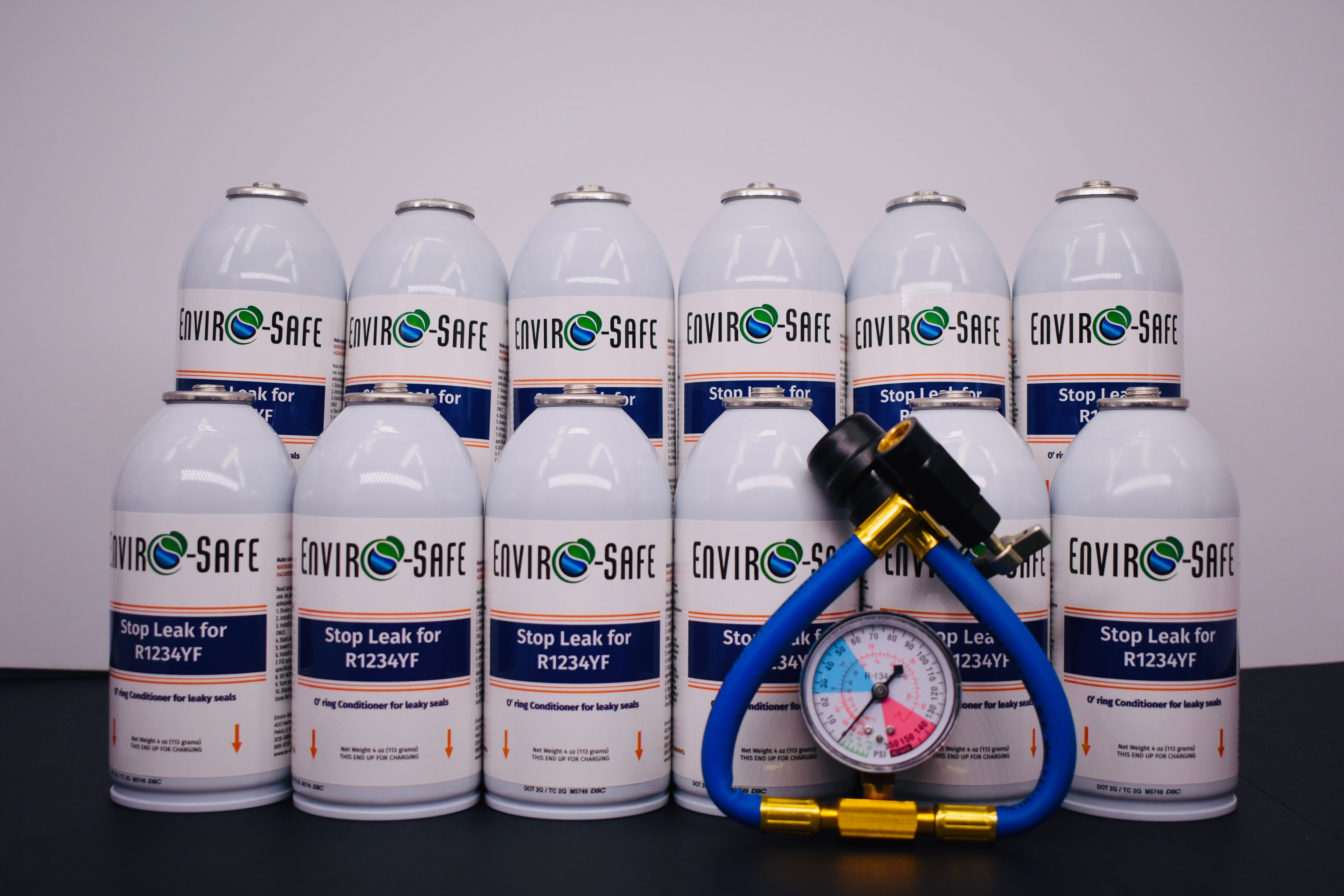 Enviro-Safe StopLeak for R1234YF Systems – 12 Cans × 4 oz – A/C Seal Conditioner & Leak Preventer