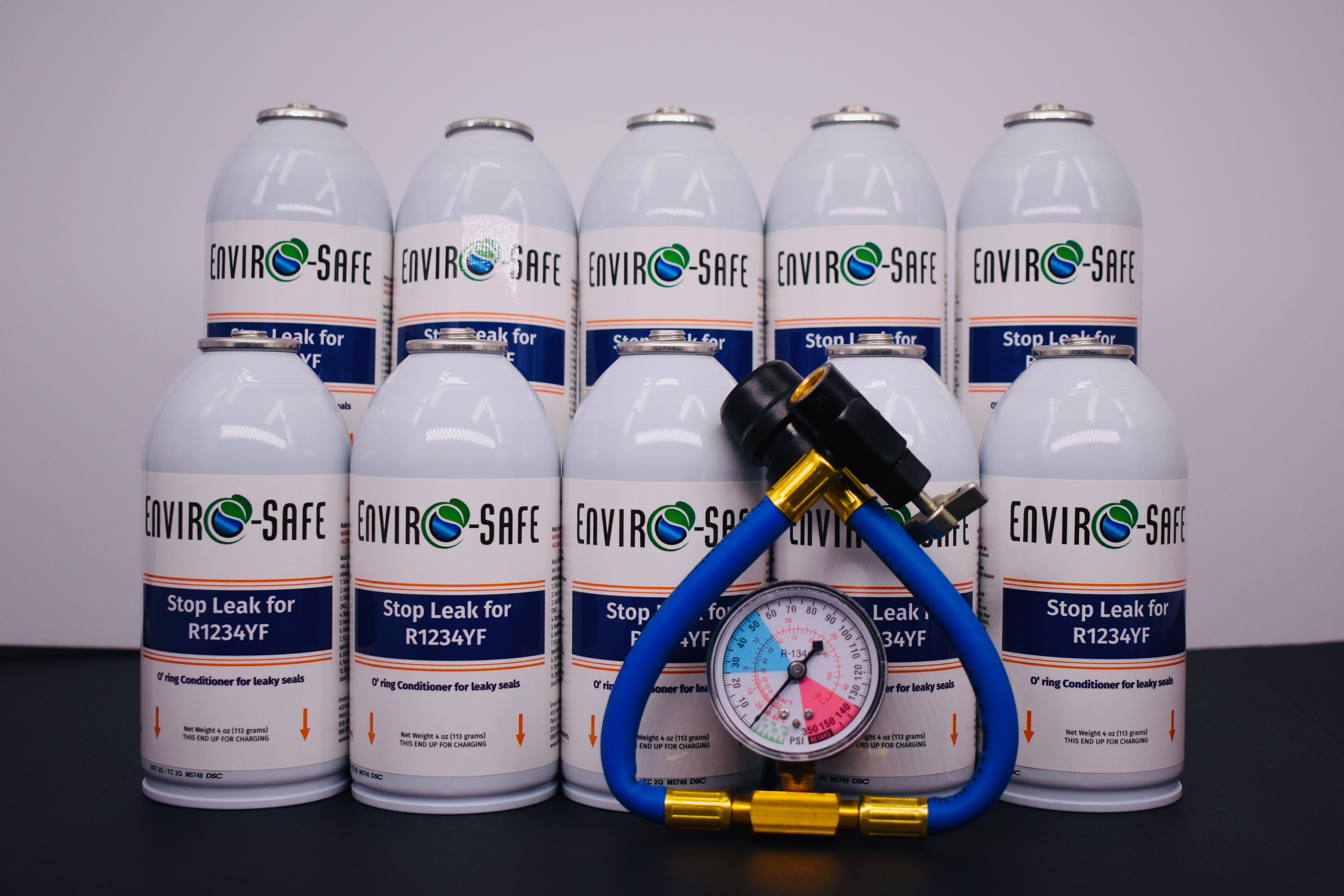 Enviro-Safe StopLeak for R1234YF Systems – 10 Cans × 4 oz – A/C Seal Conditioner & Leak Preventer