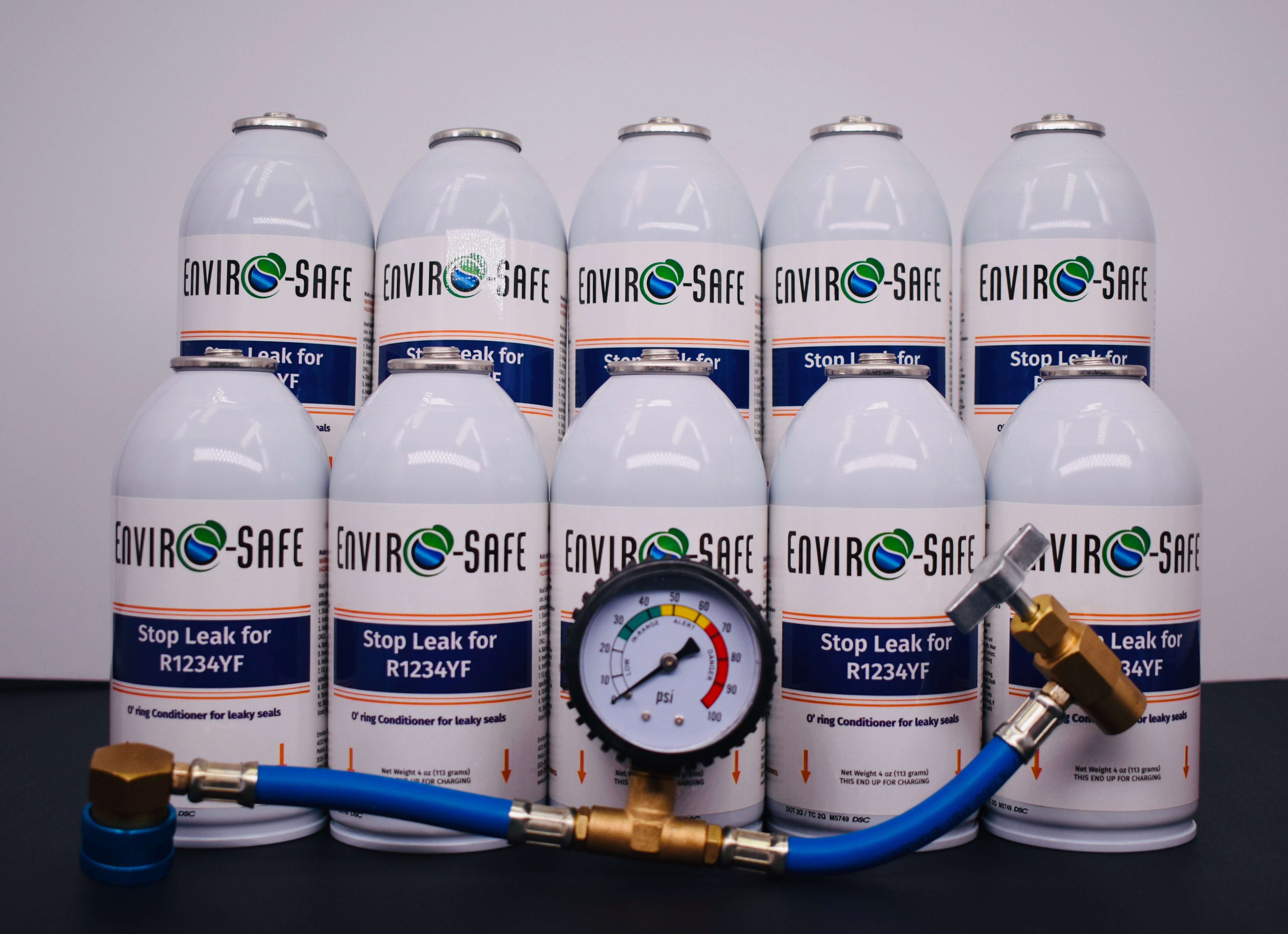 Enviro-Safe StopLeak for R1234YF Systems – 10 Cans × 4 oz – A/C Seal Conditioner & Leak Preventer