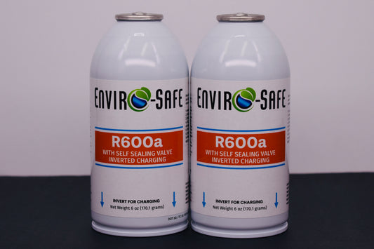 R600a Inverted Self-Sealing Valve Refrigerant – 2 Can Pack (6oz Each)