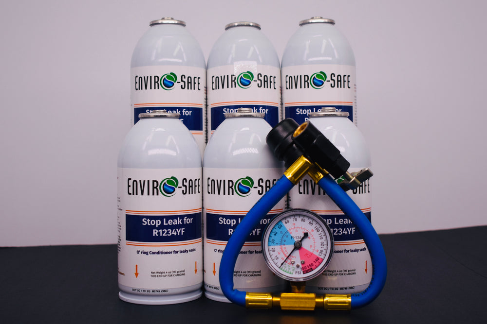 Enviro-Safe StopLeak for R1234YF Systems – 6 Cans × 4 oz – A/C Seal Conditioner & Leak Preventer